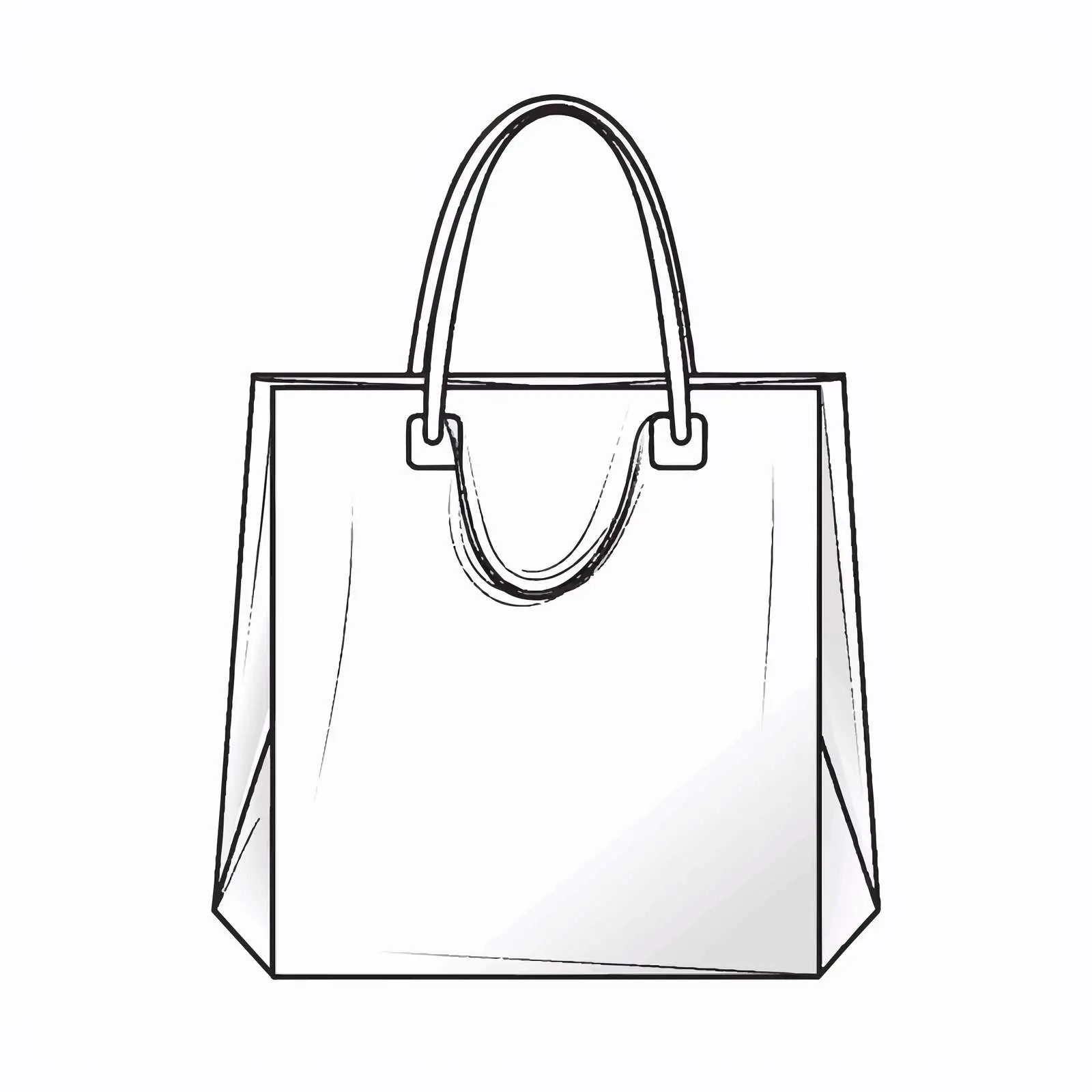 Shopping Bag Outline Vector Illustration — free download from Dotvec