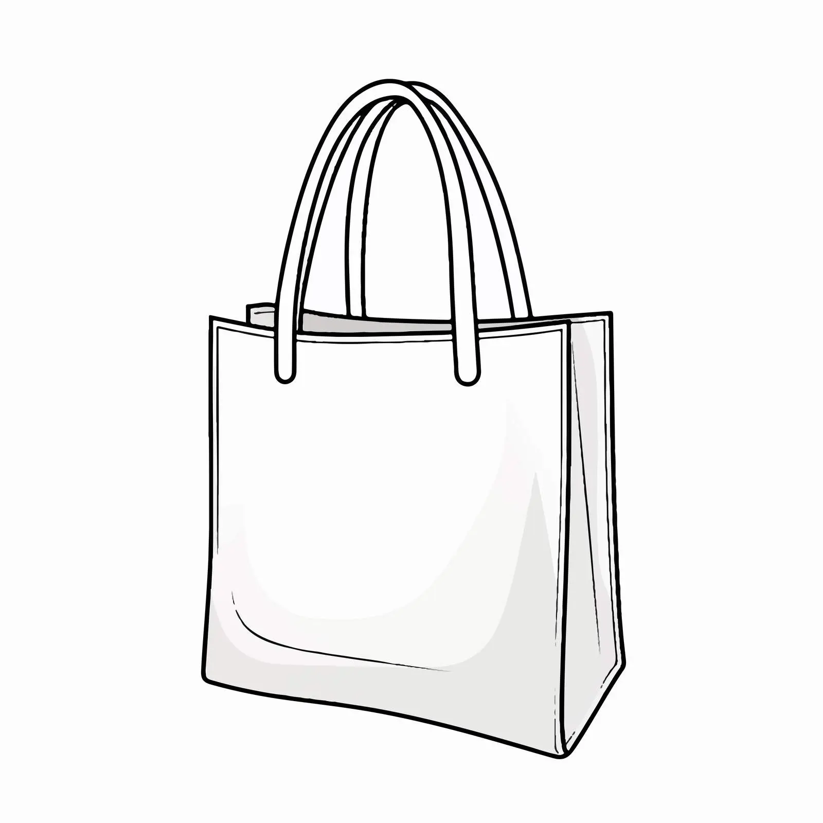 Shopping Bag Outline Vector Illustration — free download from Dotvec