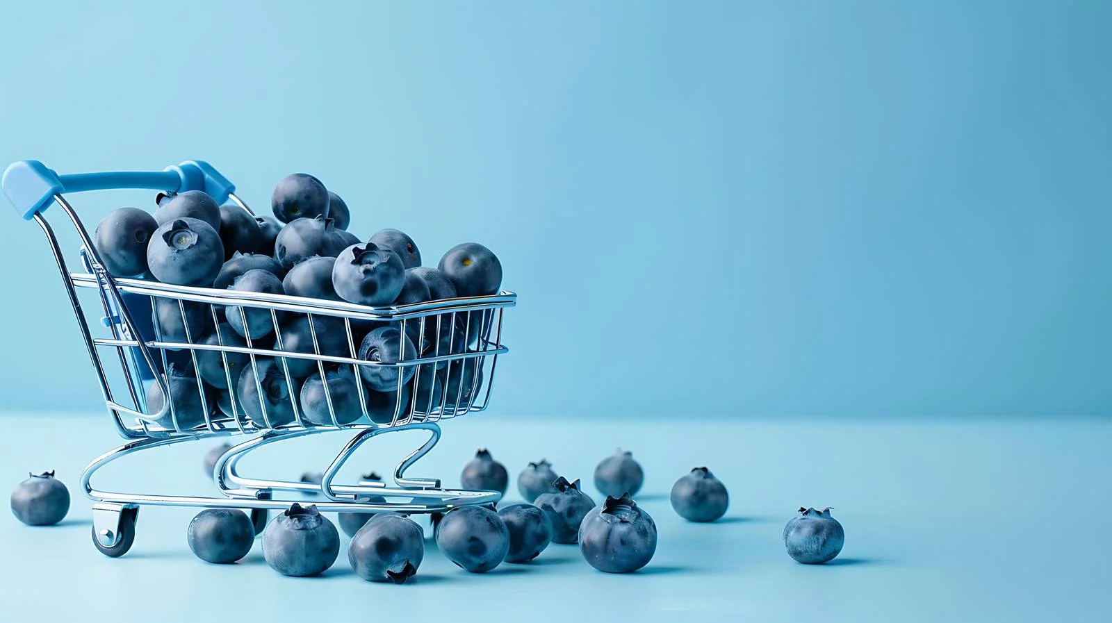 Blueberry Shopping Cart Display — free download from Dotvec