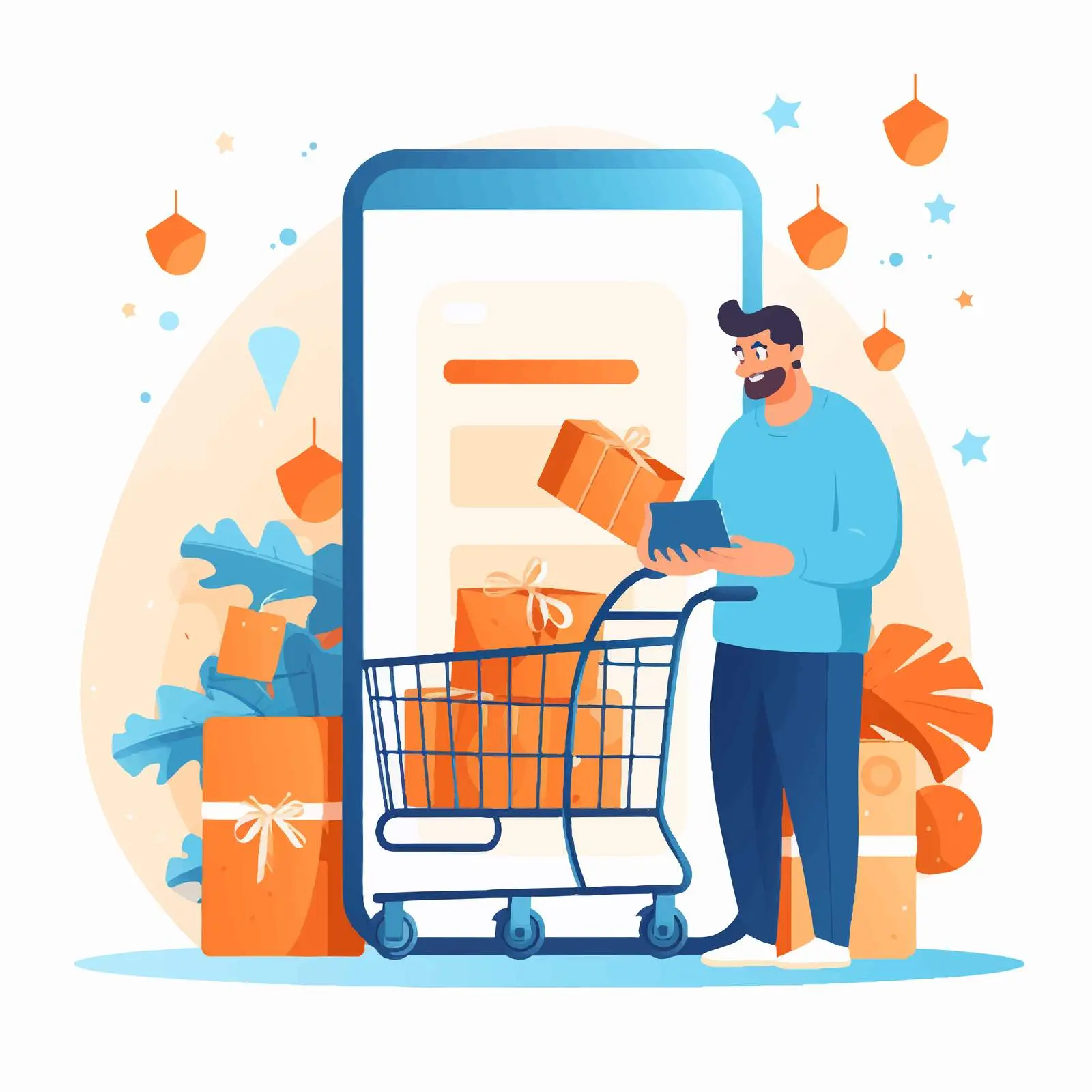Customer Adding Favorites to Shopping Wish List — free download from Dotvec