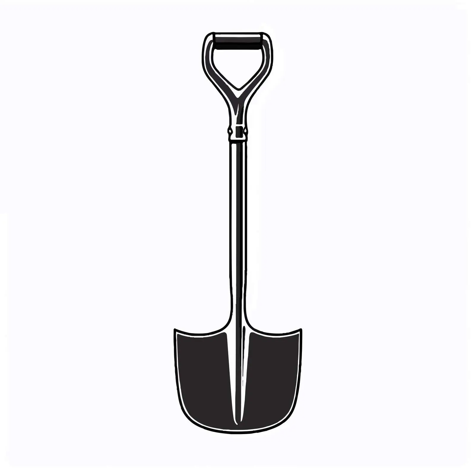 Shovel Outline Vector Illustration on White Background – free diy tools image from Dotvec