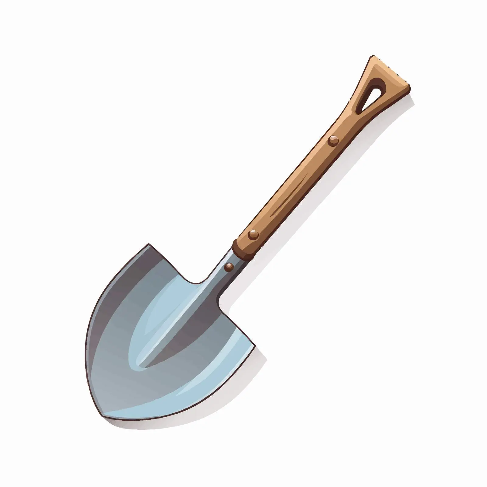 Top View Shovel Vector Illustration on White Background — free download from Dotvec