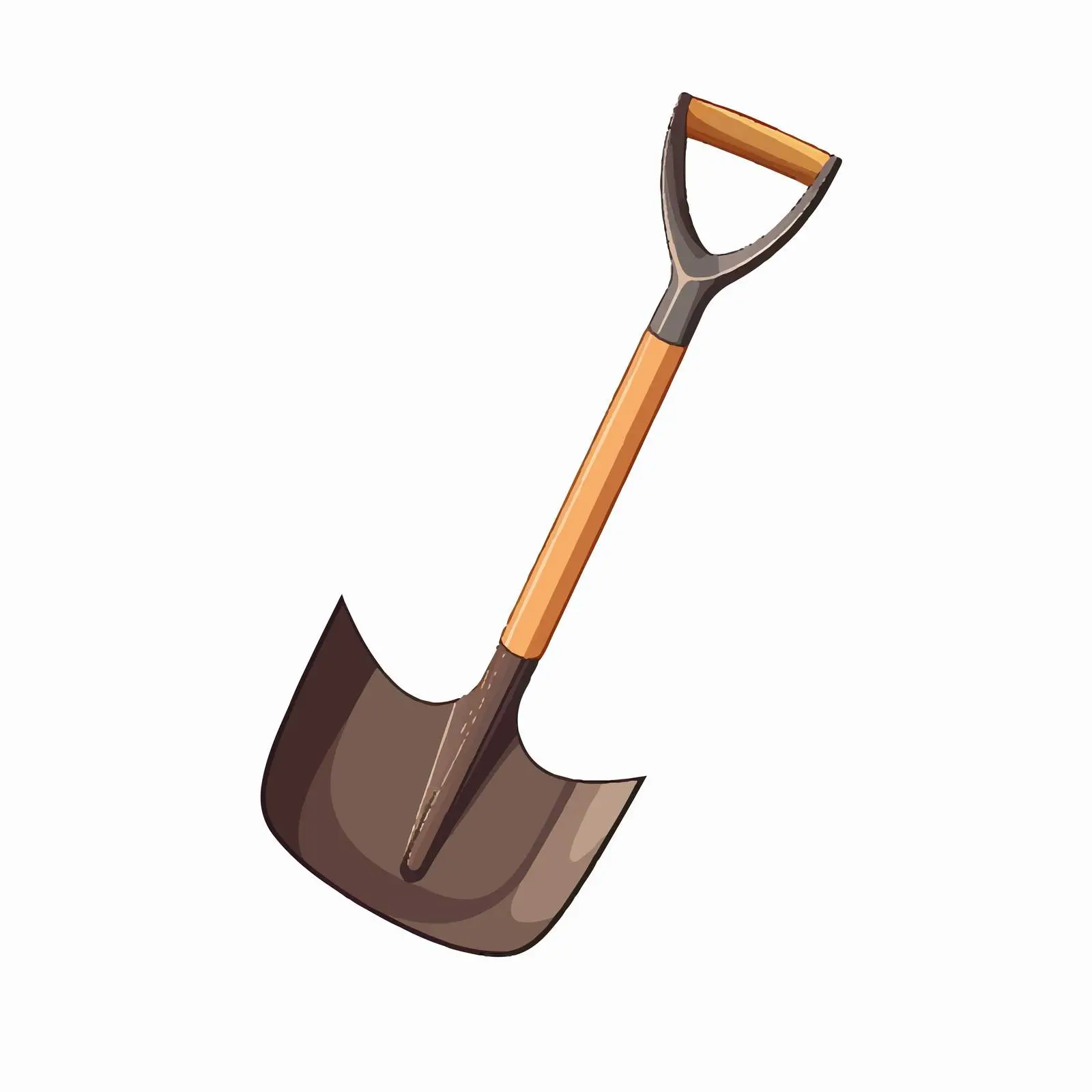 Top View Vector Shovel Illustration on White Background — free download from Dotvec