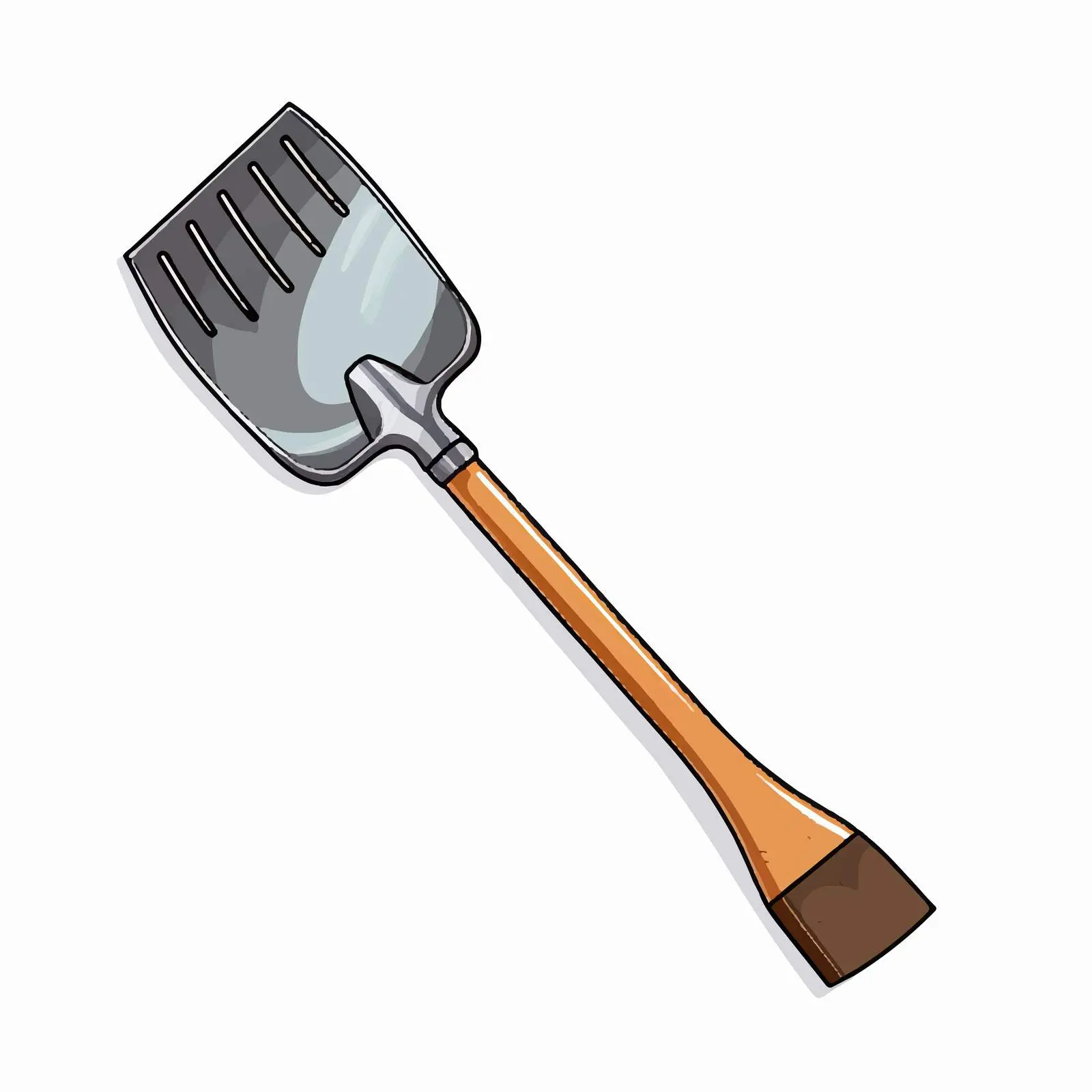 Top View Shovel Vector Illustration on White Background — free download from Dotvec