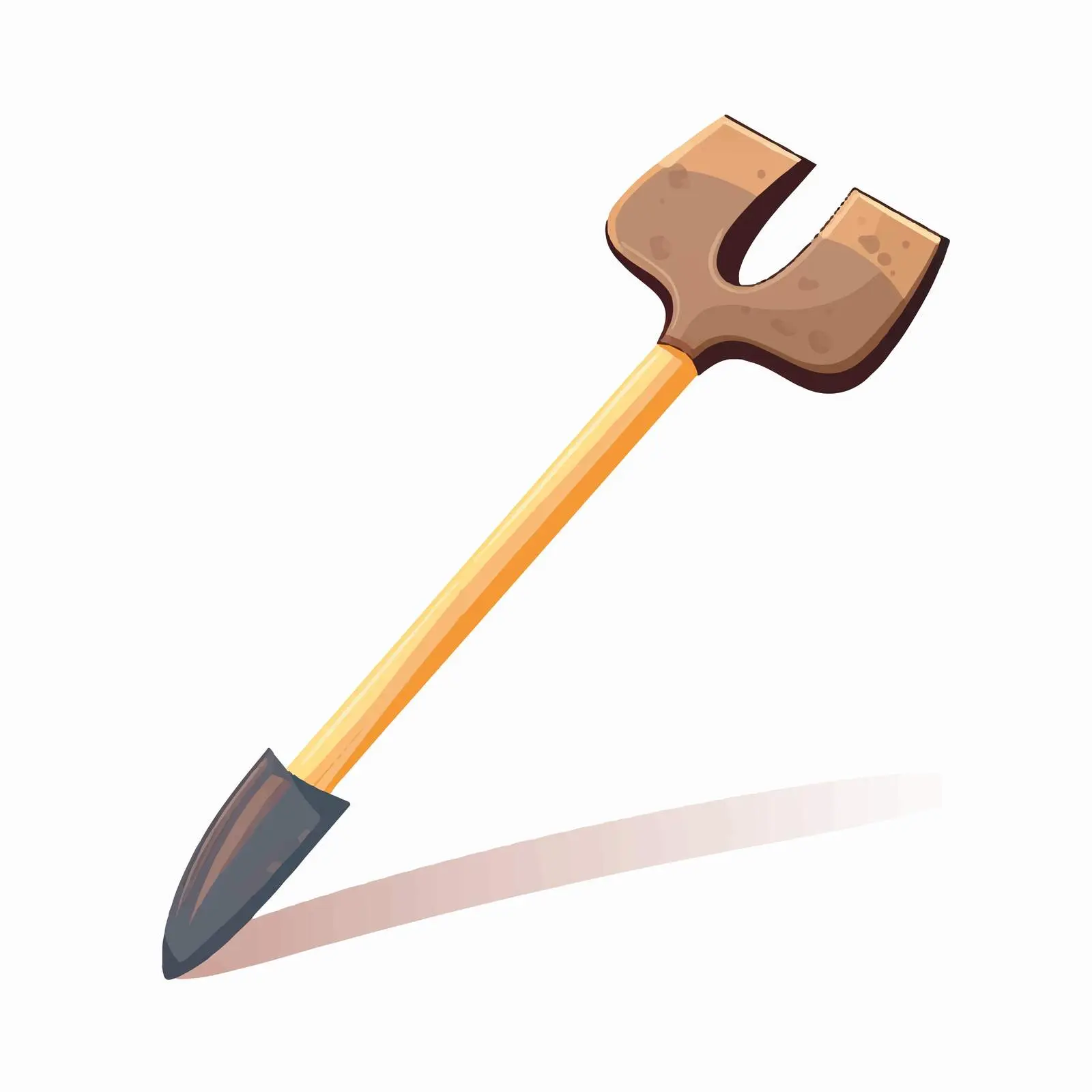 Vector Illustration of Shovel on White Background – free tool vector image from Dotvec