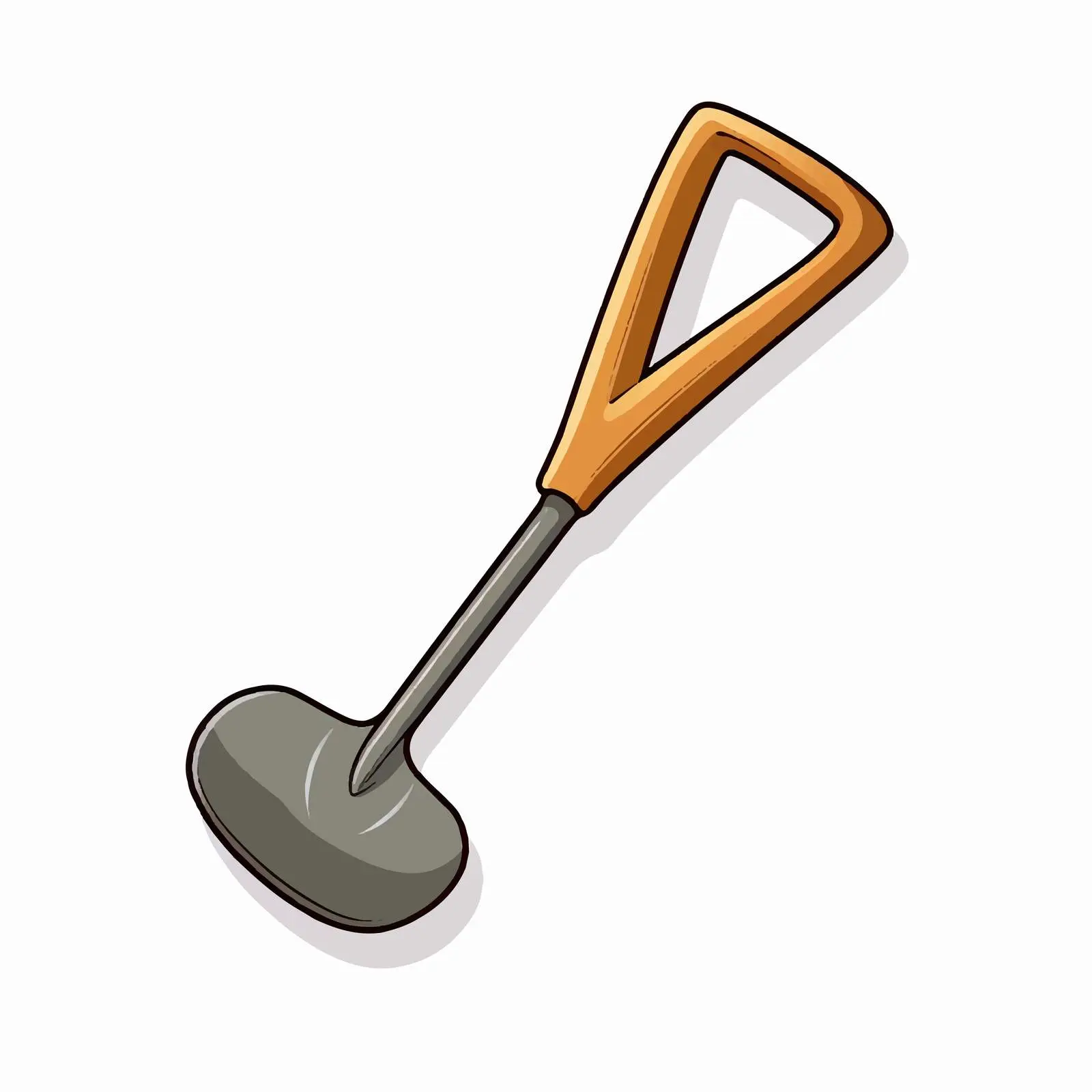Top View Shovel Vector Illustration on White Background — free download from Dotvec