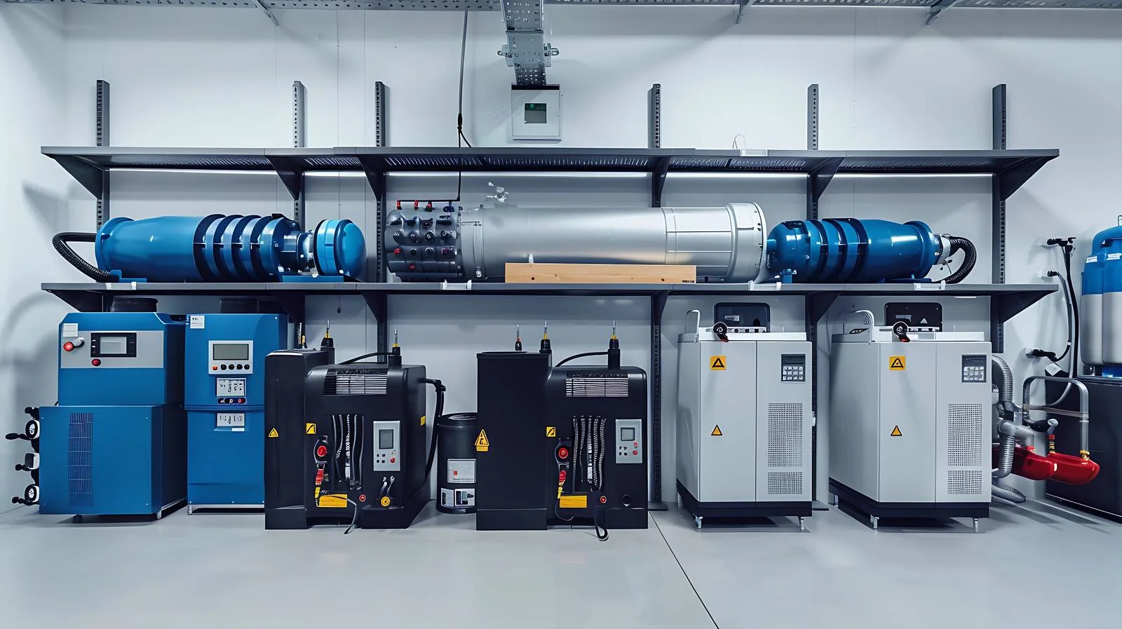 Air Compressor Showcase in White Shop — free download from Dotvec