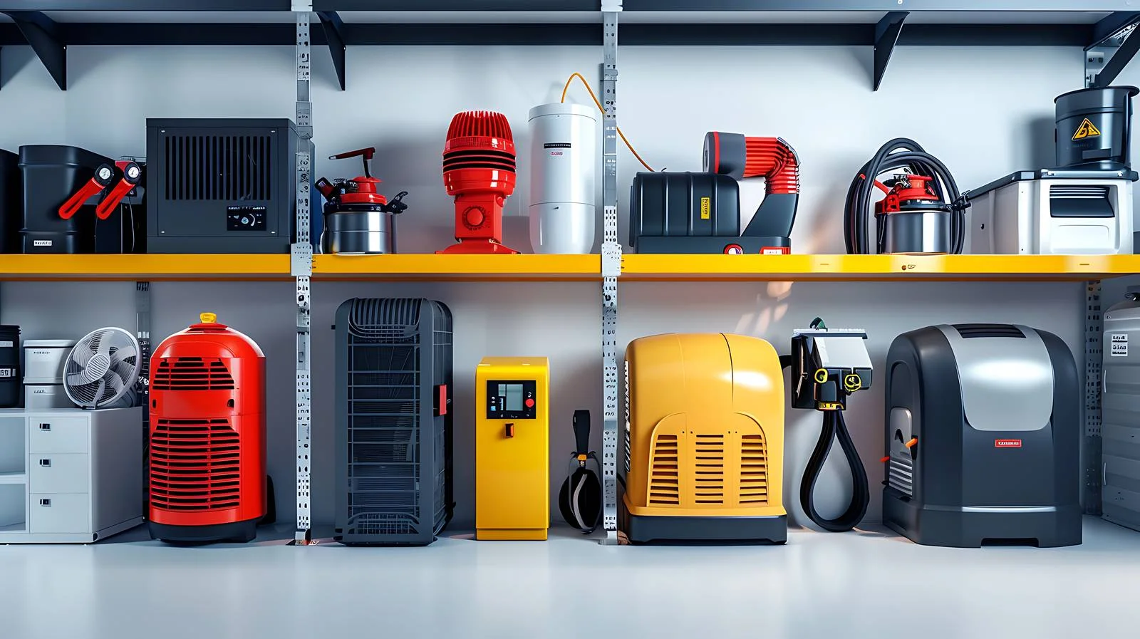 Display of New Air Compressors in Store — free download from Dotvec