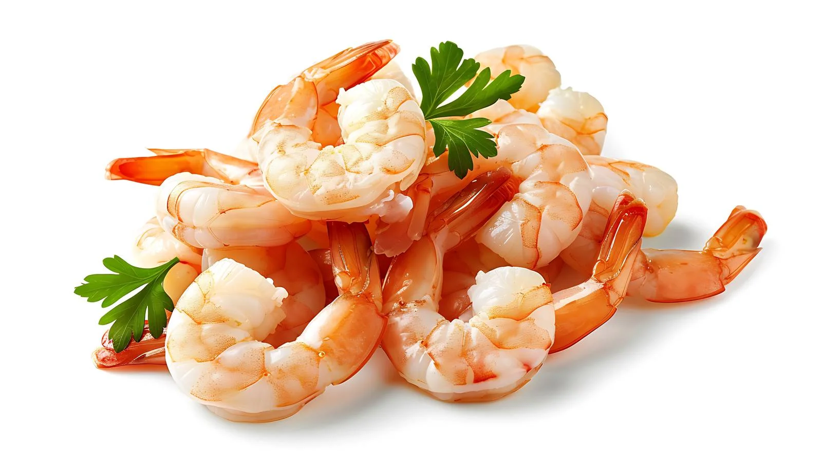 Freshly Peeled Prawns on White Background — free download from Dotvec