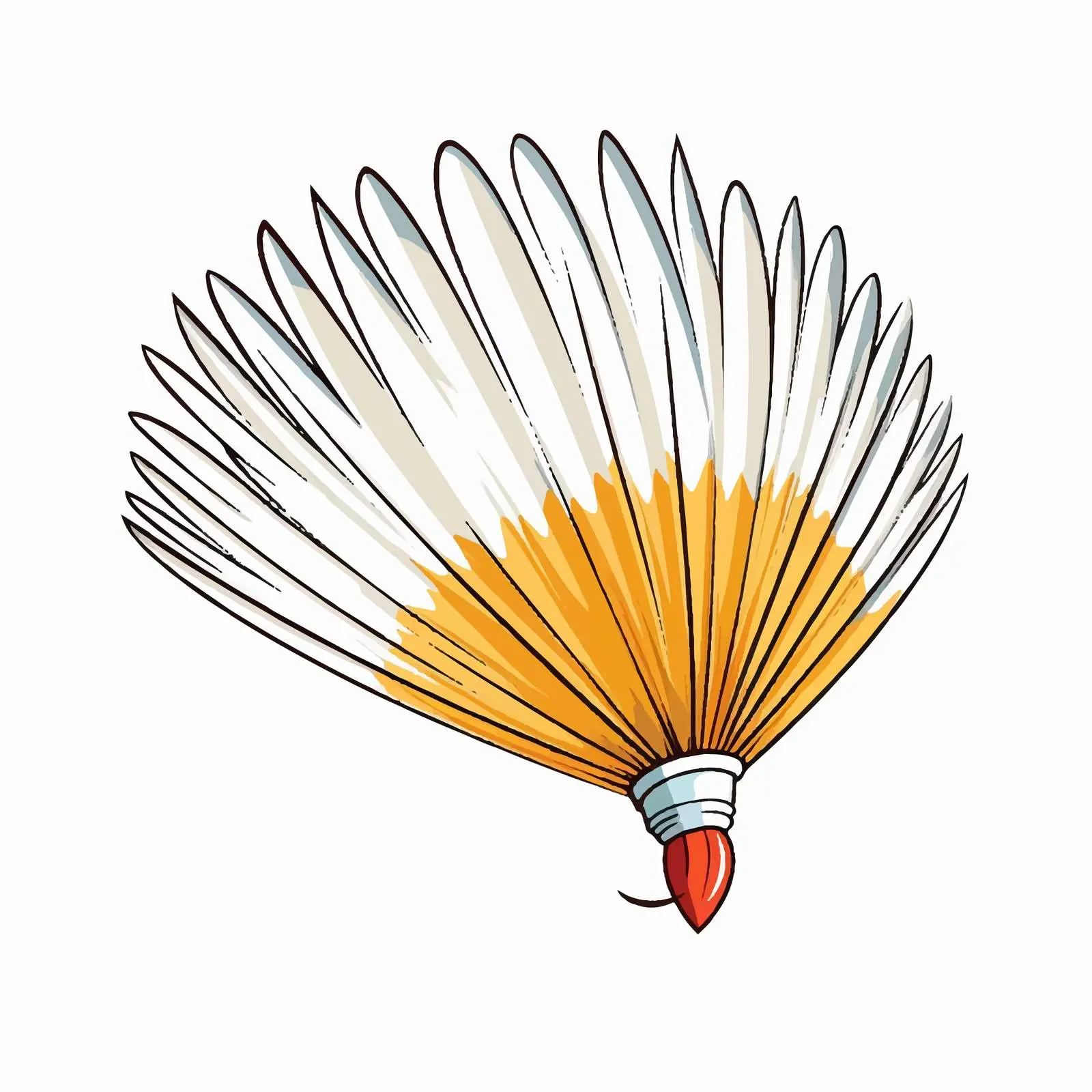 Cartoon Shuttlecock Vector Line Illustration — free download from Dotvec