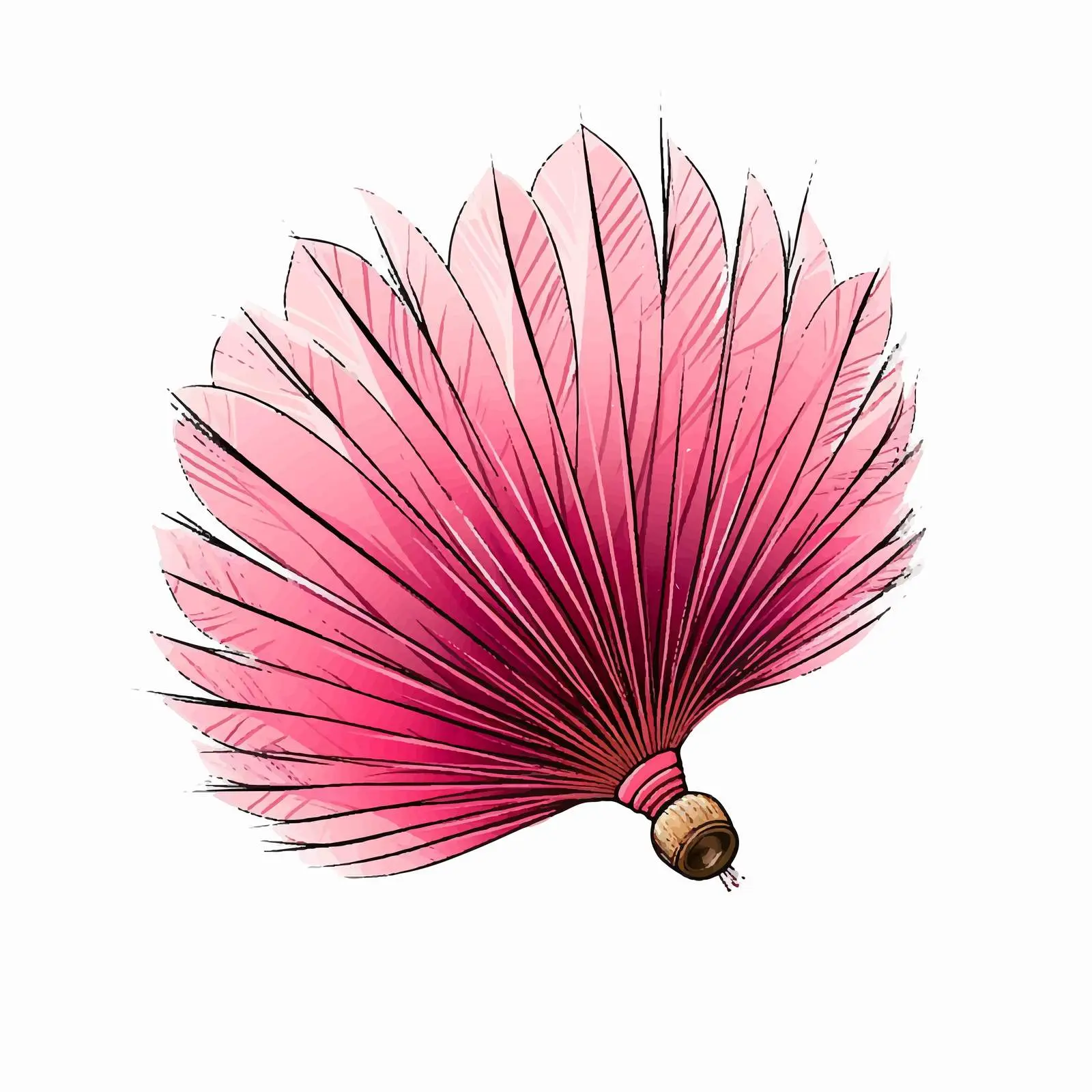 Cartoon Style Line Art Shuttlecock Illustration – free fitness vector image from Dotvec