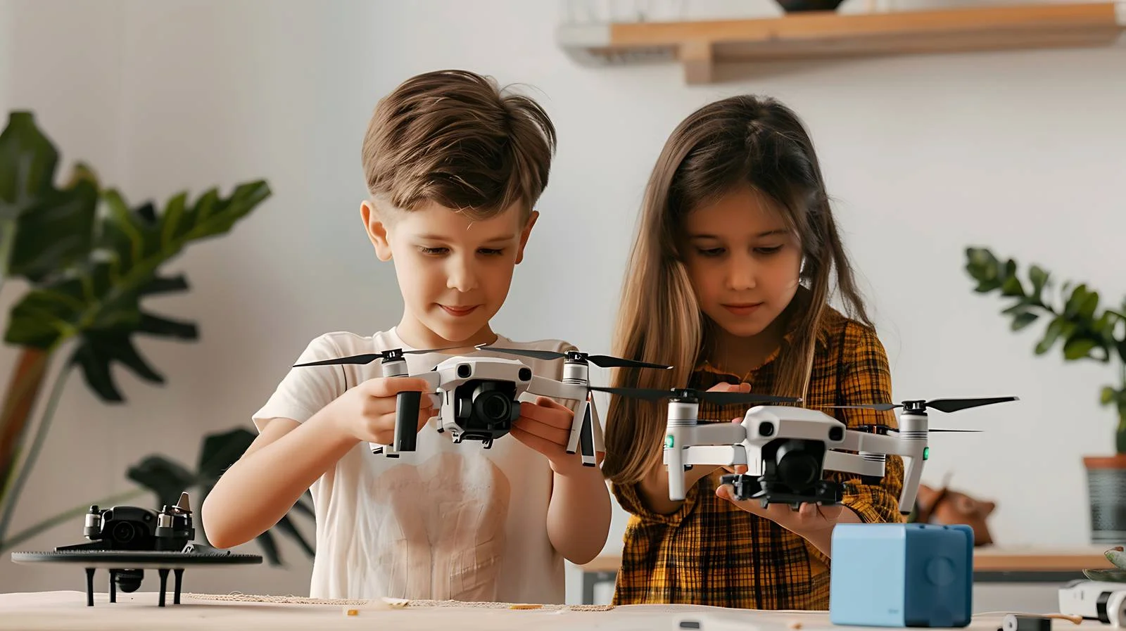 Siblings Upgrading Drone Setup — free download from Dotvec