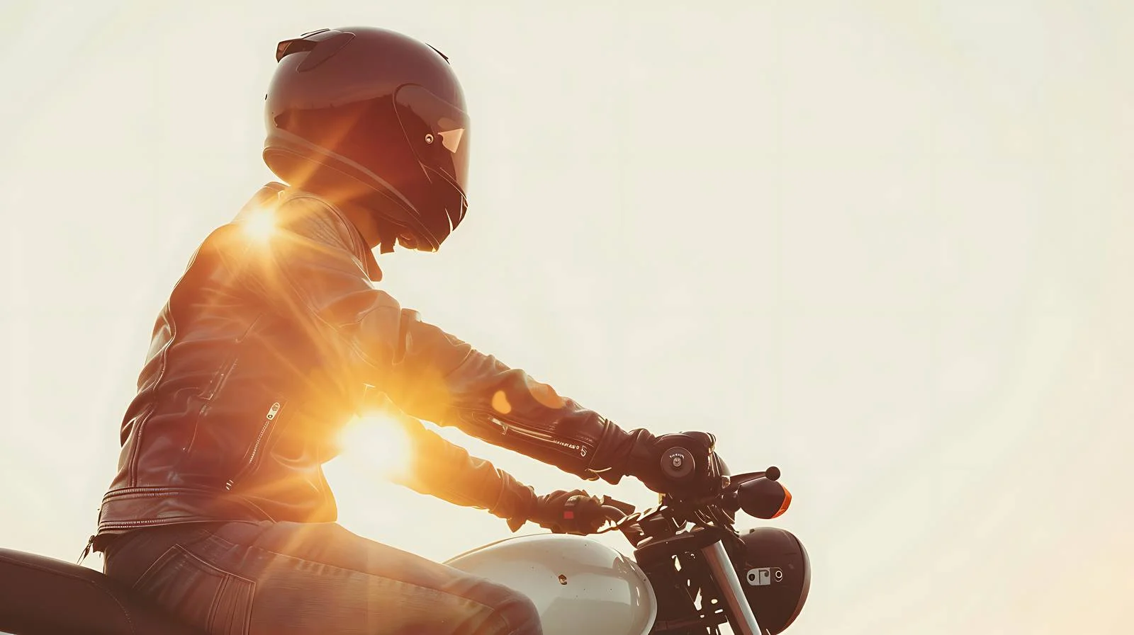 Profile of male motorcyclist in safety gear — free download from Dotvec