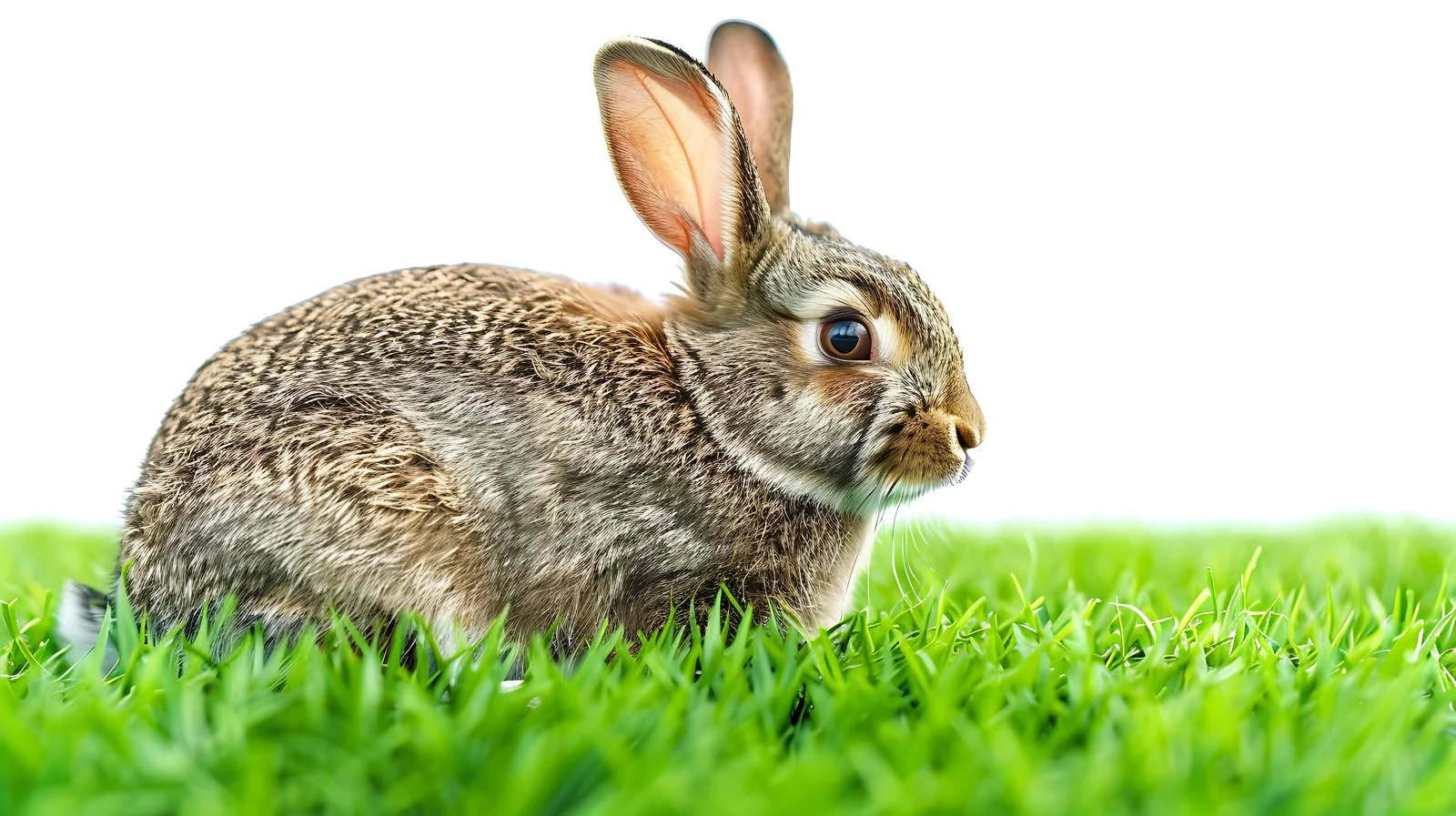 Solitary rabbit resting in grassy meadow — free download from Dotvec