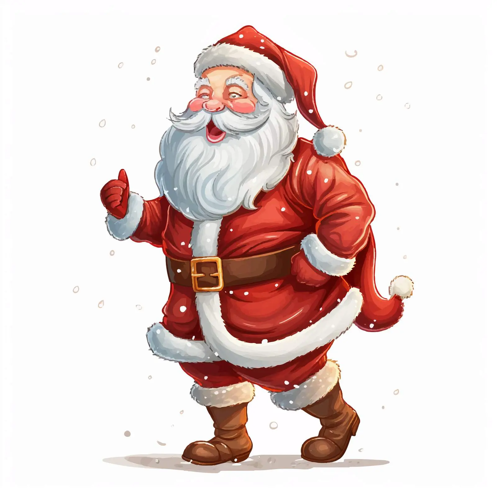 Side View Illustration of Walking Santa Claus — free download from Dotvec