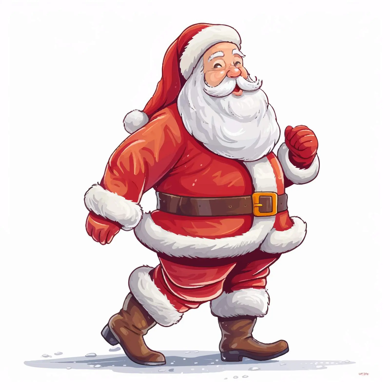Side View Santa Claus Walking Vector Illustration — free download from Dotvec