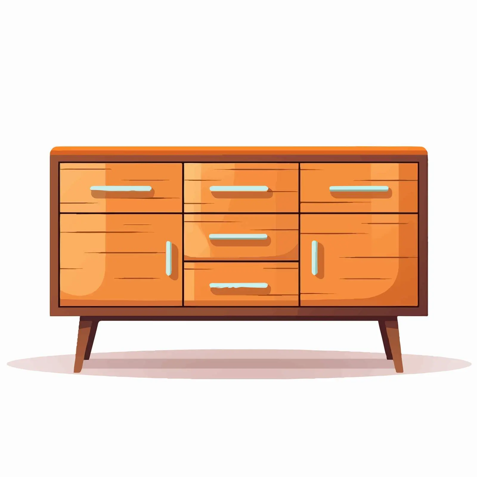 Top View Sideboard Vector Illustration on White Background – free scalable art image from Dotvec