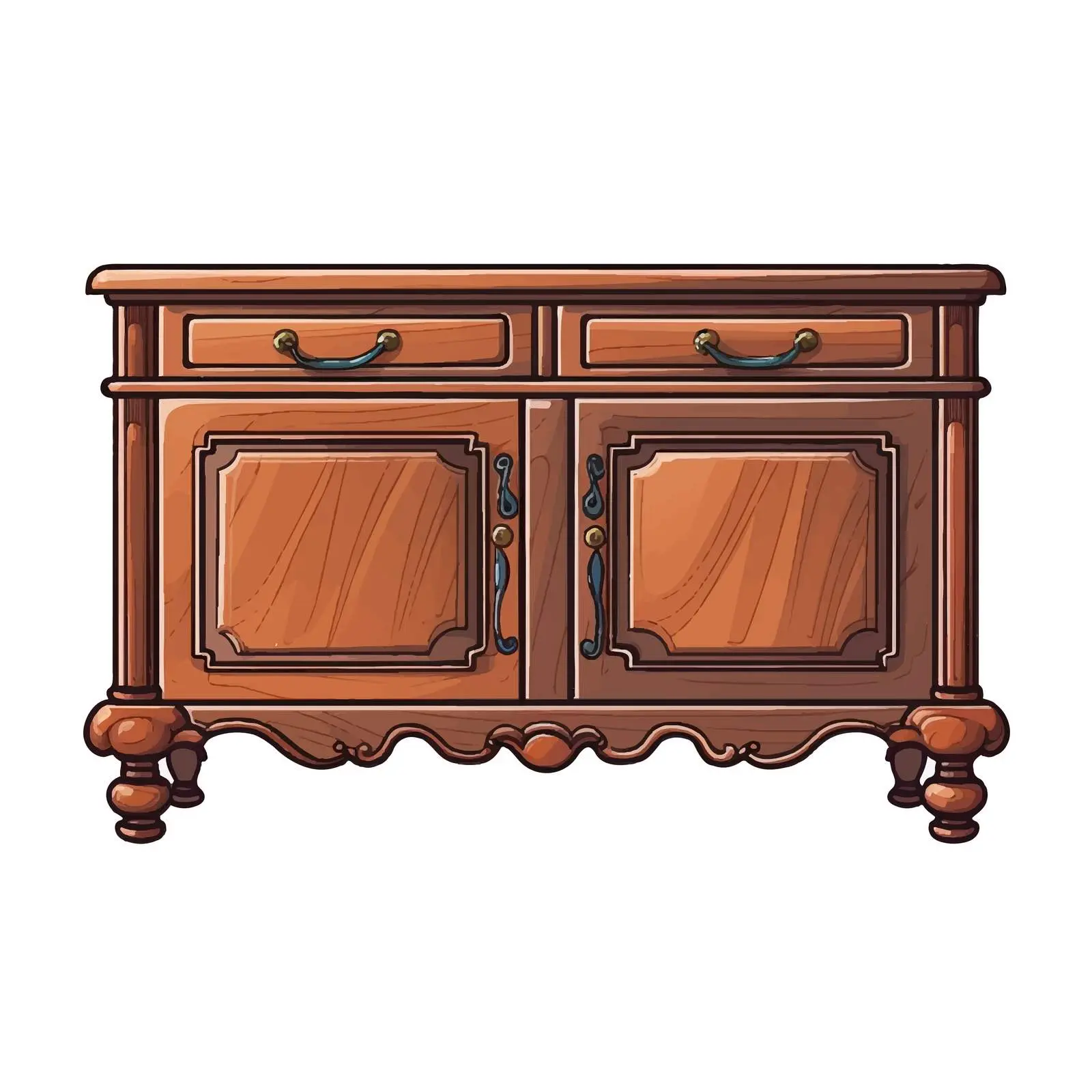 Isolated Sideboard Vector Illustration on White Background — free download from Dotvec