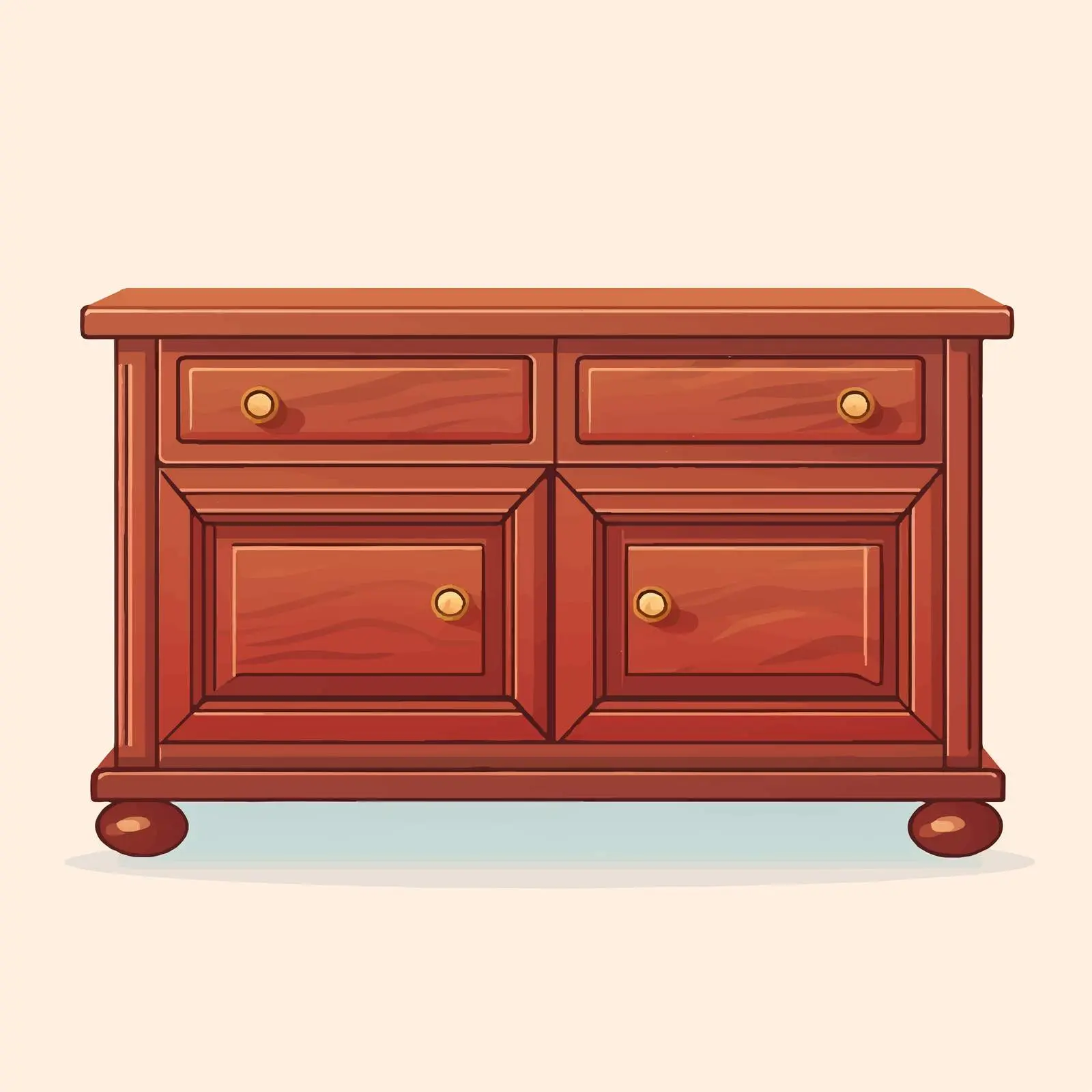 Isolated Sideboard Vector Illustration on White Background — free download from Dotvec