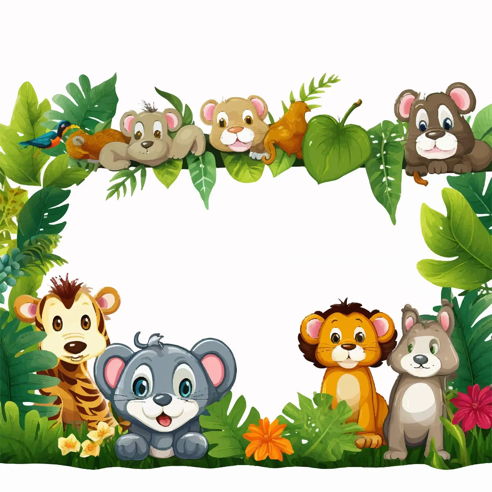 Animal-Themed Garden Sign Template Illustration — free download from Dotvec