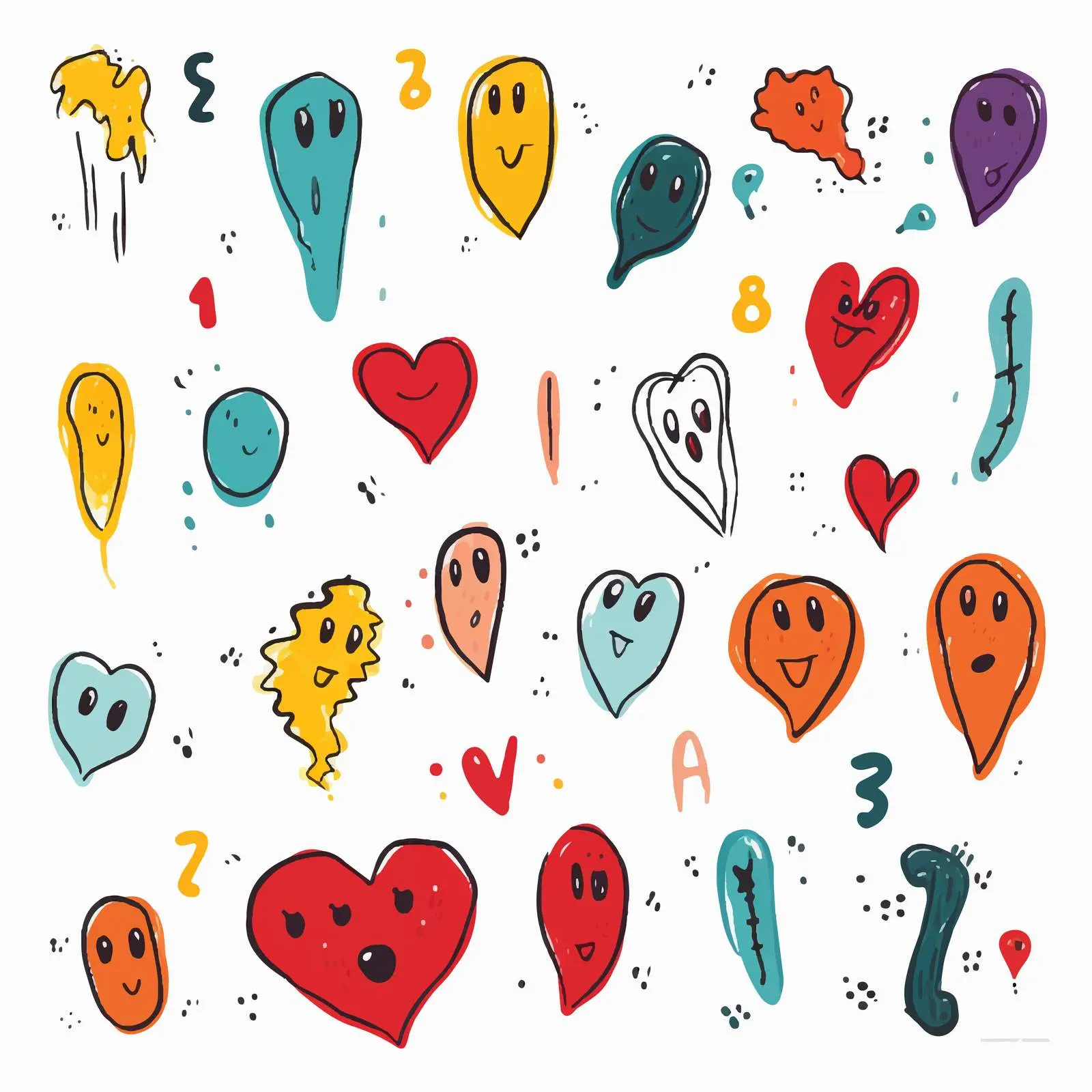 Signs and Symbols of Punctuation Vectors – free visual language image from Dotvec