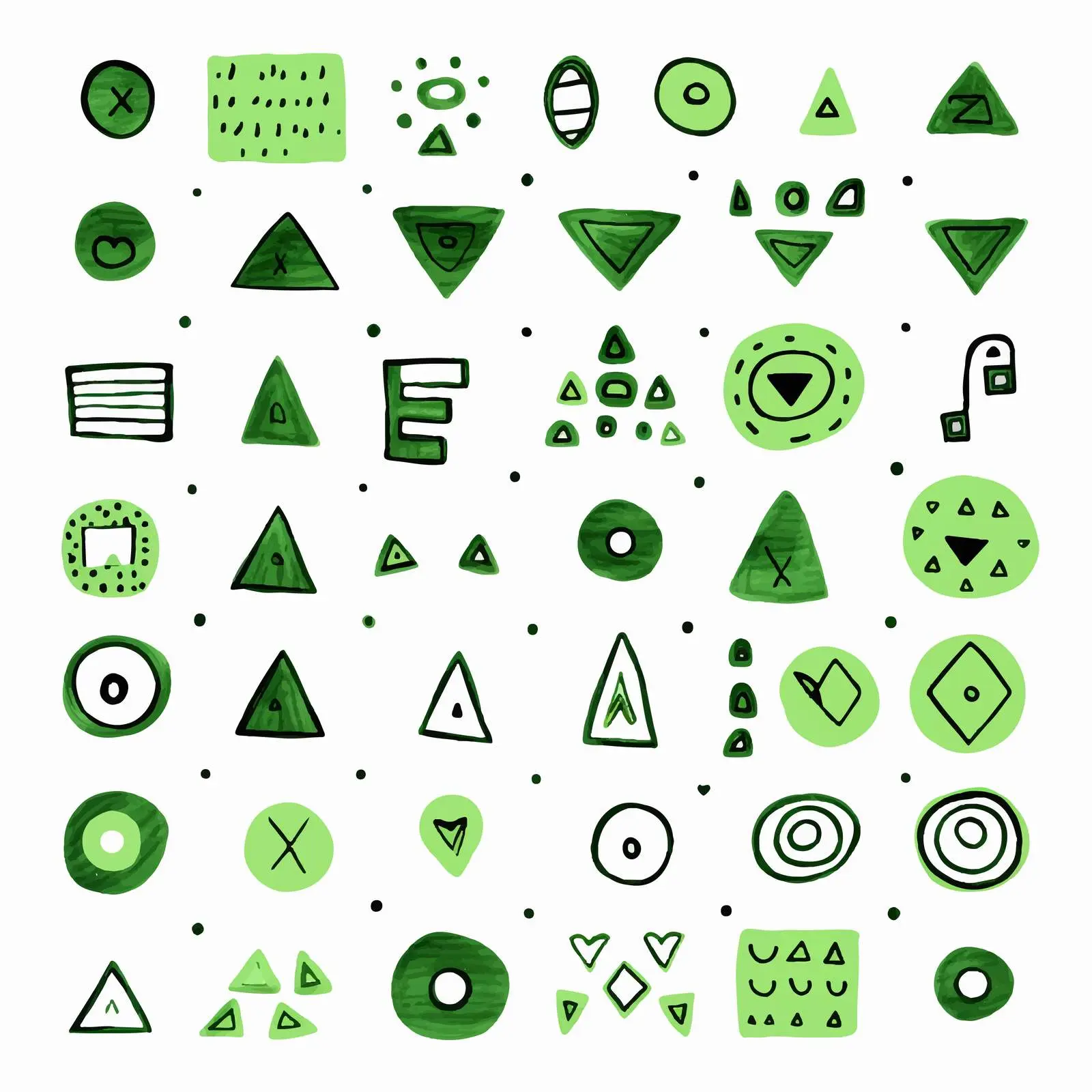 Geometric Signs and Symbols Vector Collection — free download from Dotvec