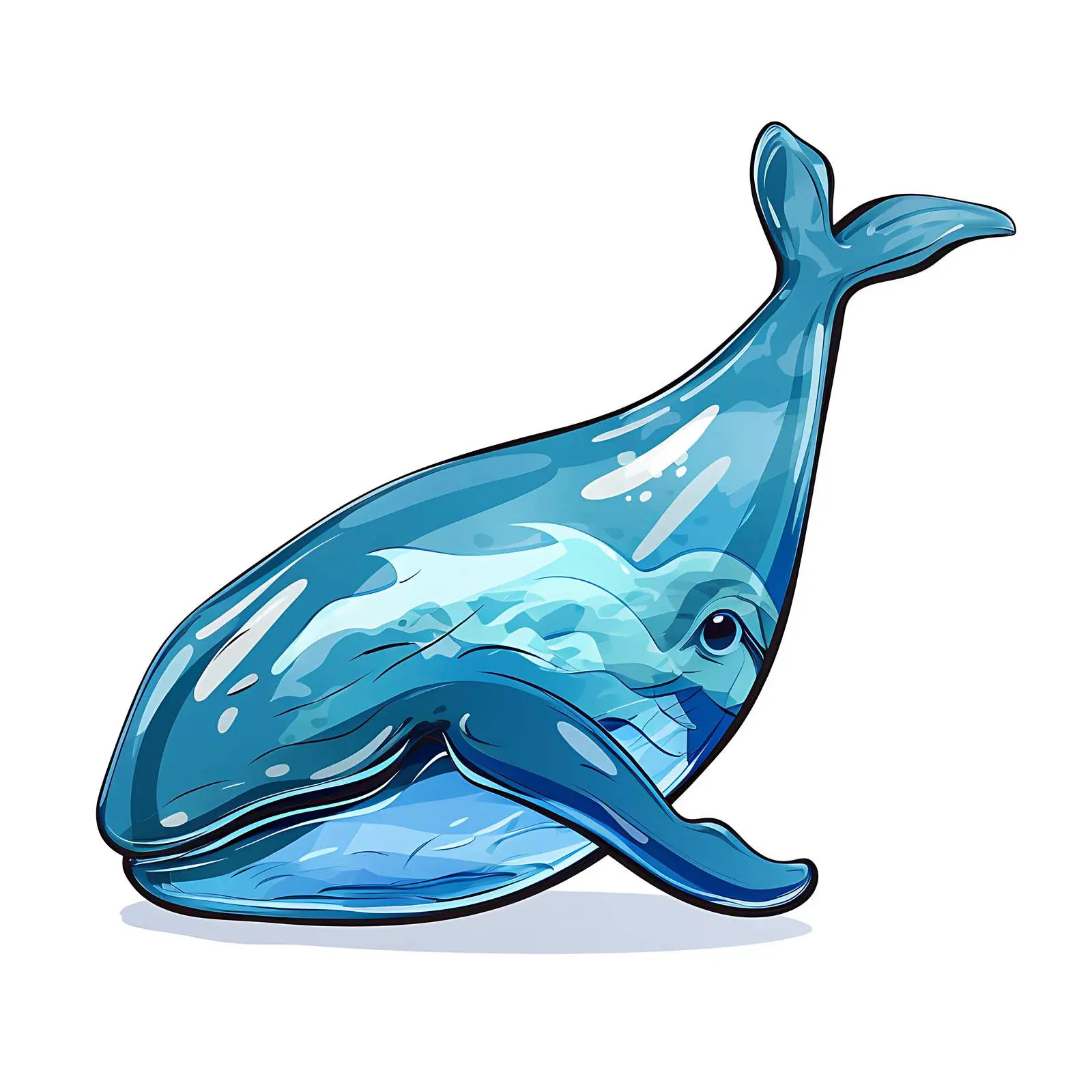 Silhouette of Blue Whale from Plastic Bottle — free download from Dotvec