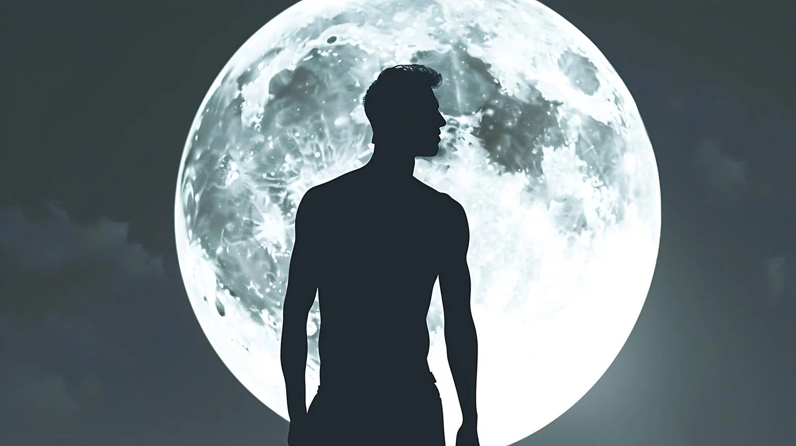 Moon Silhouette Man Profile — free download from Dotvec