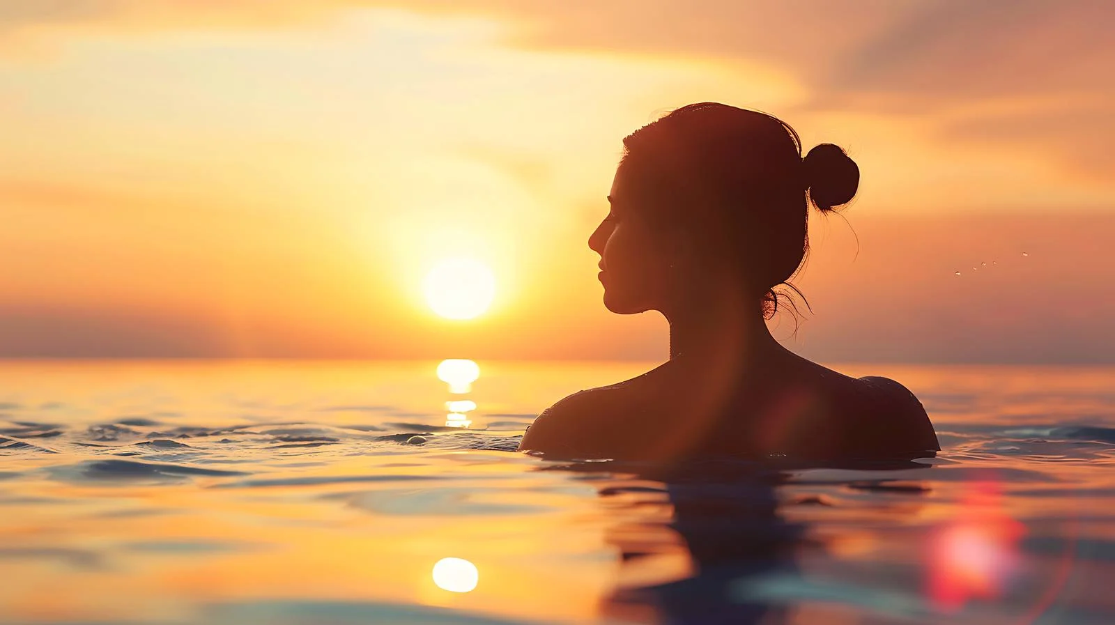 Serene Poolside Silhouette — free download from Dotvec