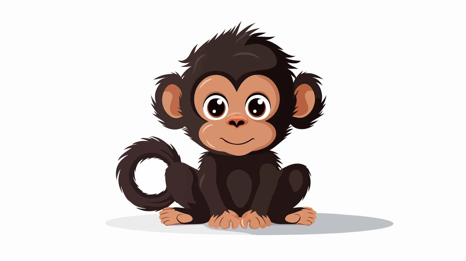 Playful Monkey Silhouette — free download from Dotvec
