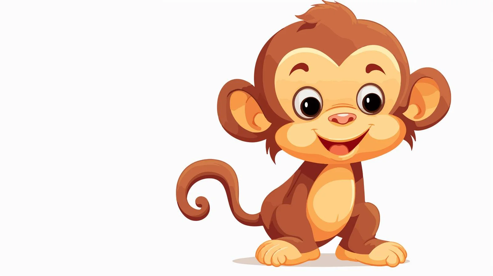 Adorable Monkey Silhouette — free download from Dotvec