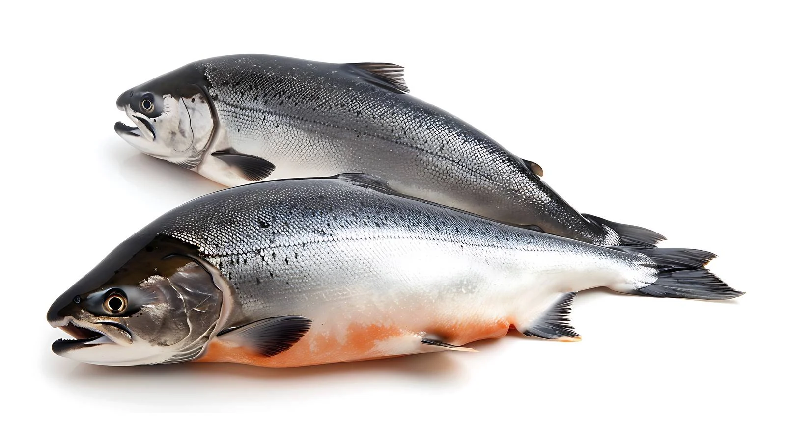 Premium Silver and Coho Salmon on White — free download from Dotvec