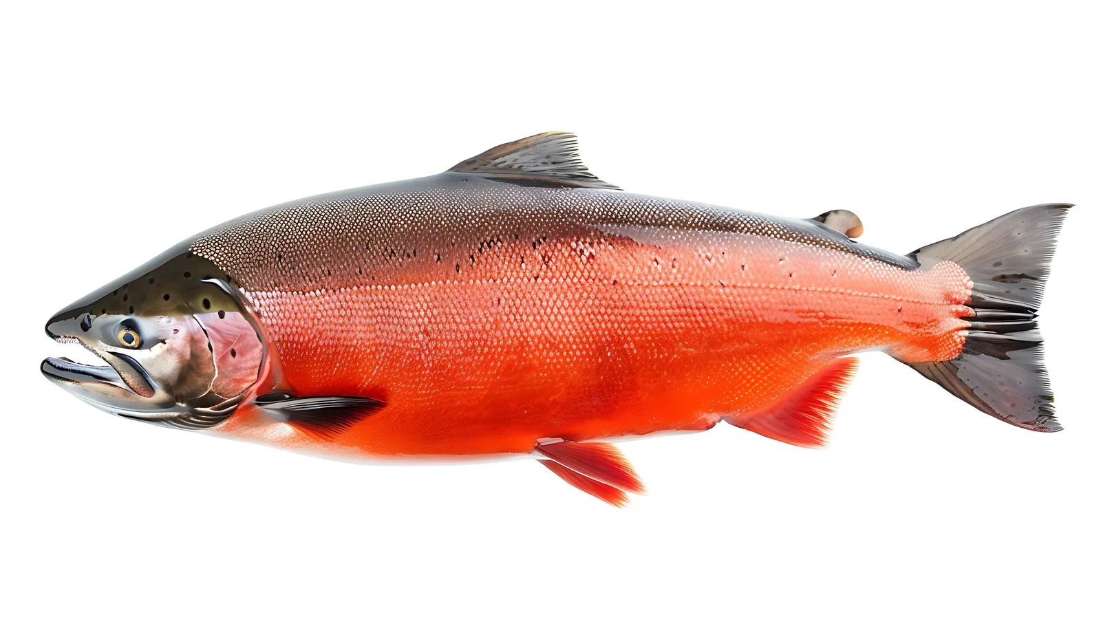 Coho Salmon on White Background Close-up — free download from Dotvec
