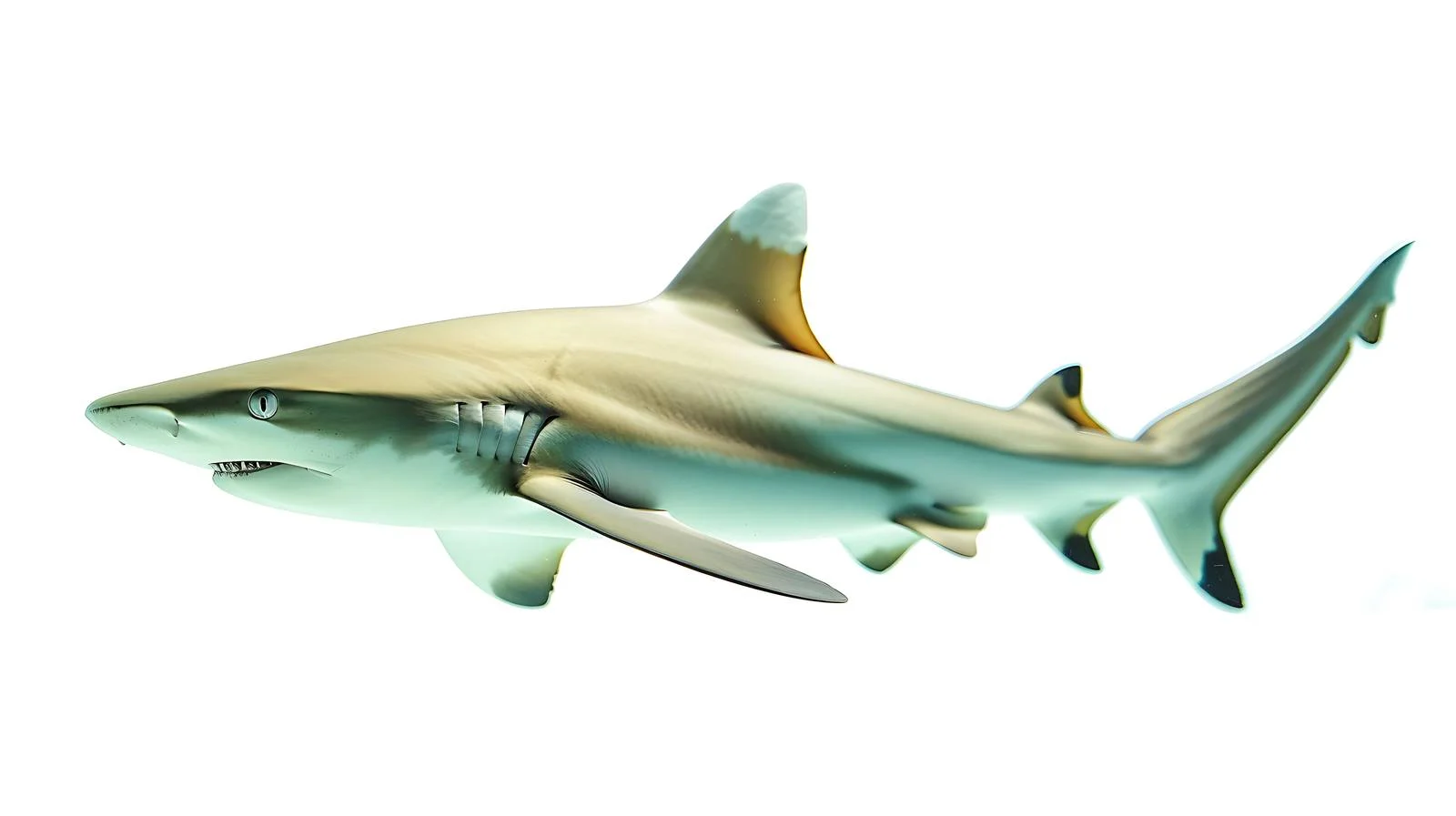 Majestic Silvertip Shark in Deep Sea Aquarium — free download from Dotvec