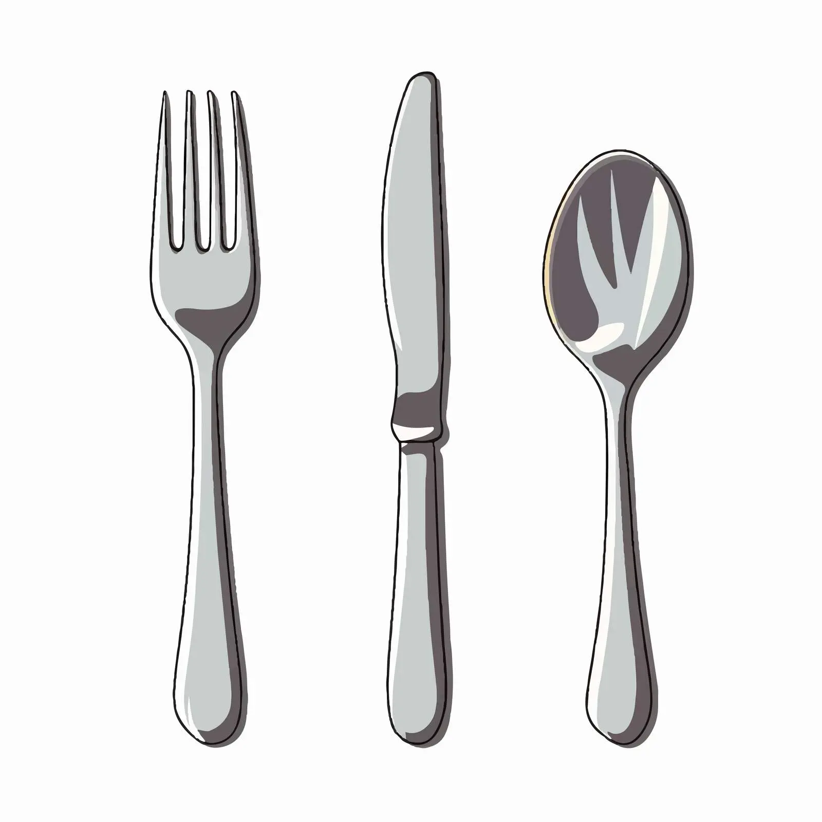 Elegant Dinner Utensils Vector Illustration – free dine image from Dotvec