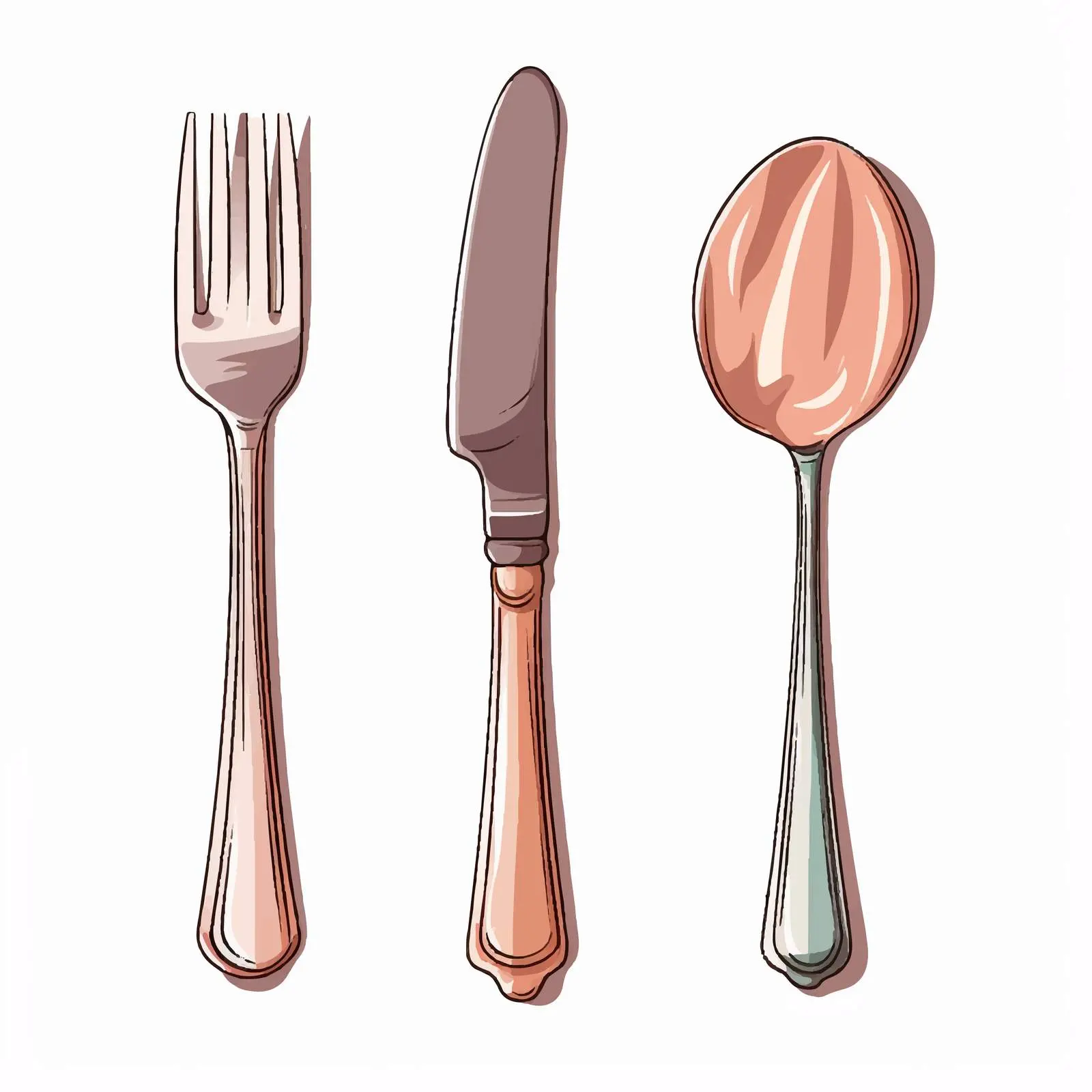 Elegant Silverware Vector for Dining – free meal presentation image from Dotvec