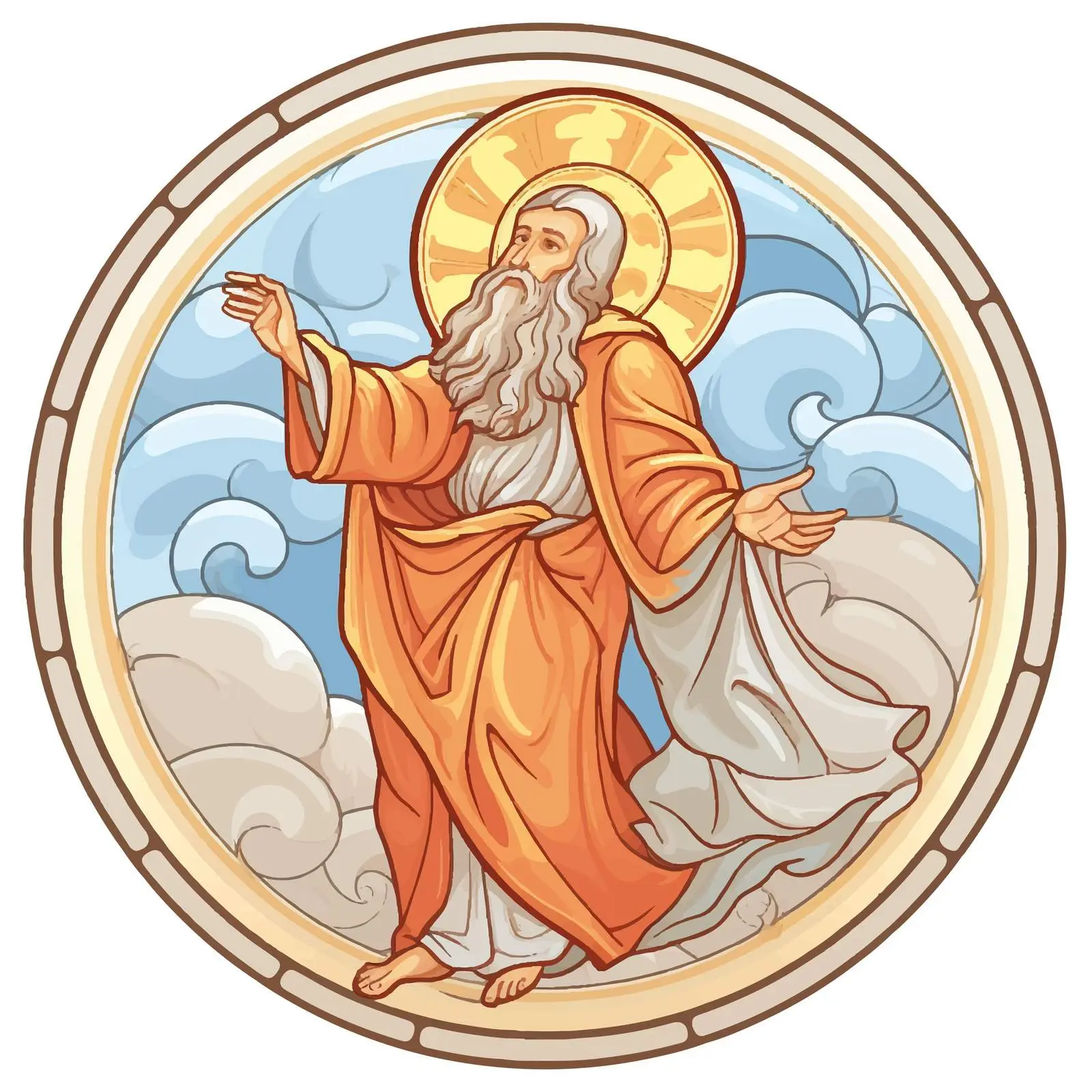 Simeon the God-Receiver Byzantine Fresco — free download from Dotvec