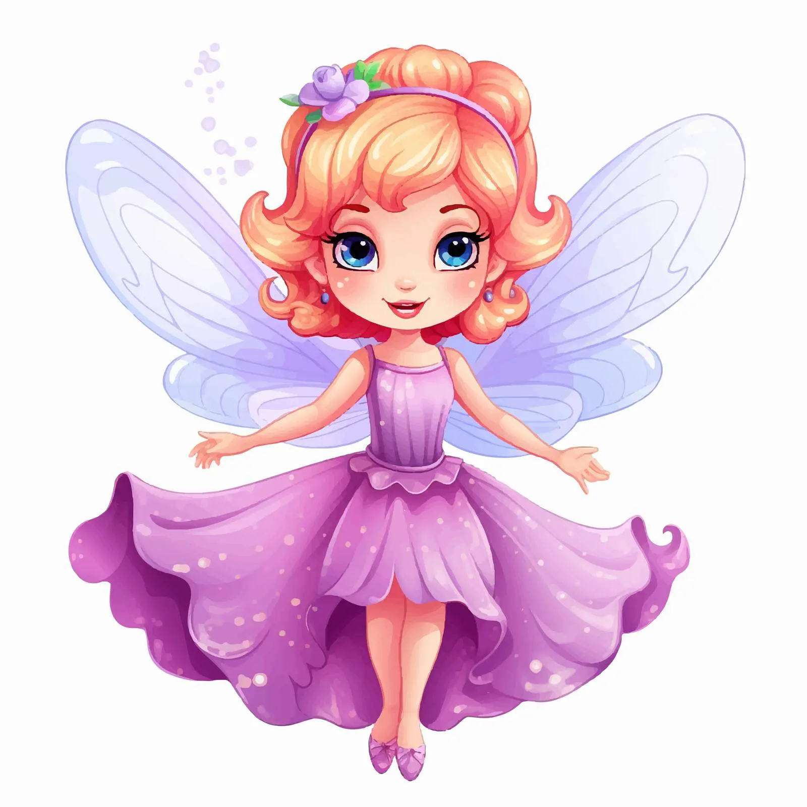 Little Fairy Cartoon Character Illustration — free download from Dotvec