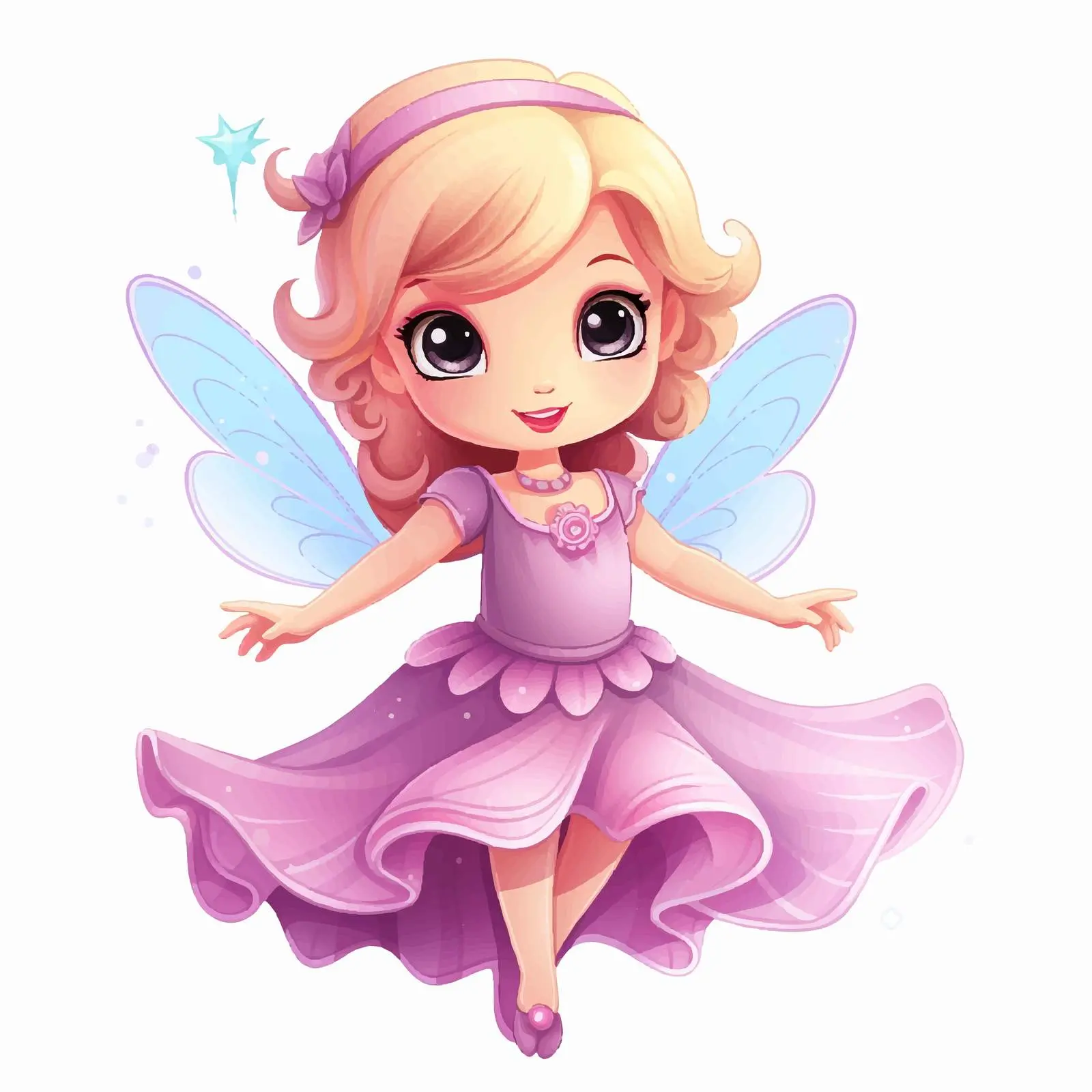 Cute Cartoon Fairy Character Illustration — free download from Dotvec