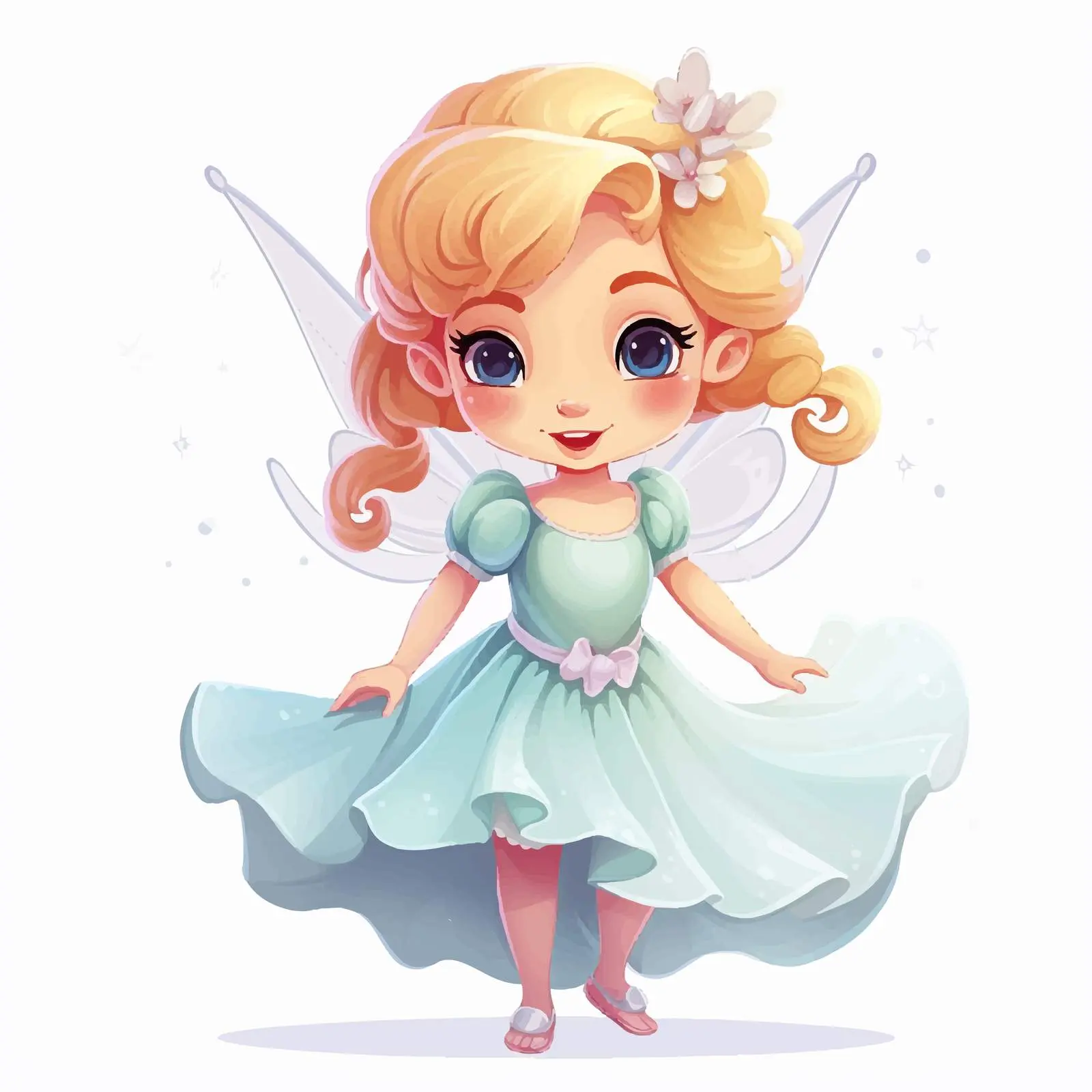 Cartoon Fairy Character Illustration Vector — free download from Dotvec