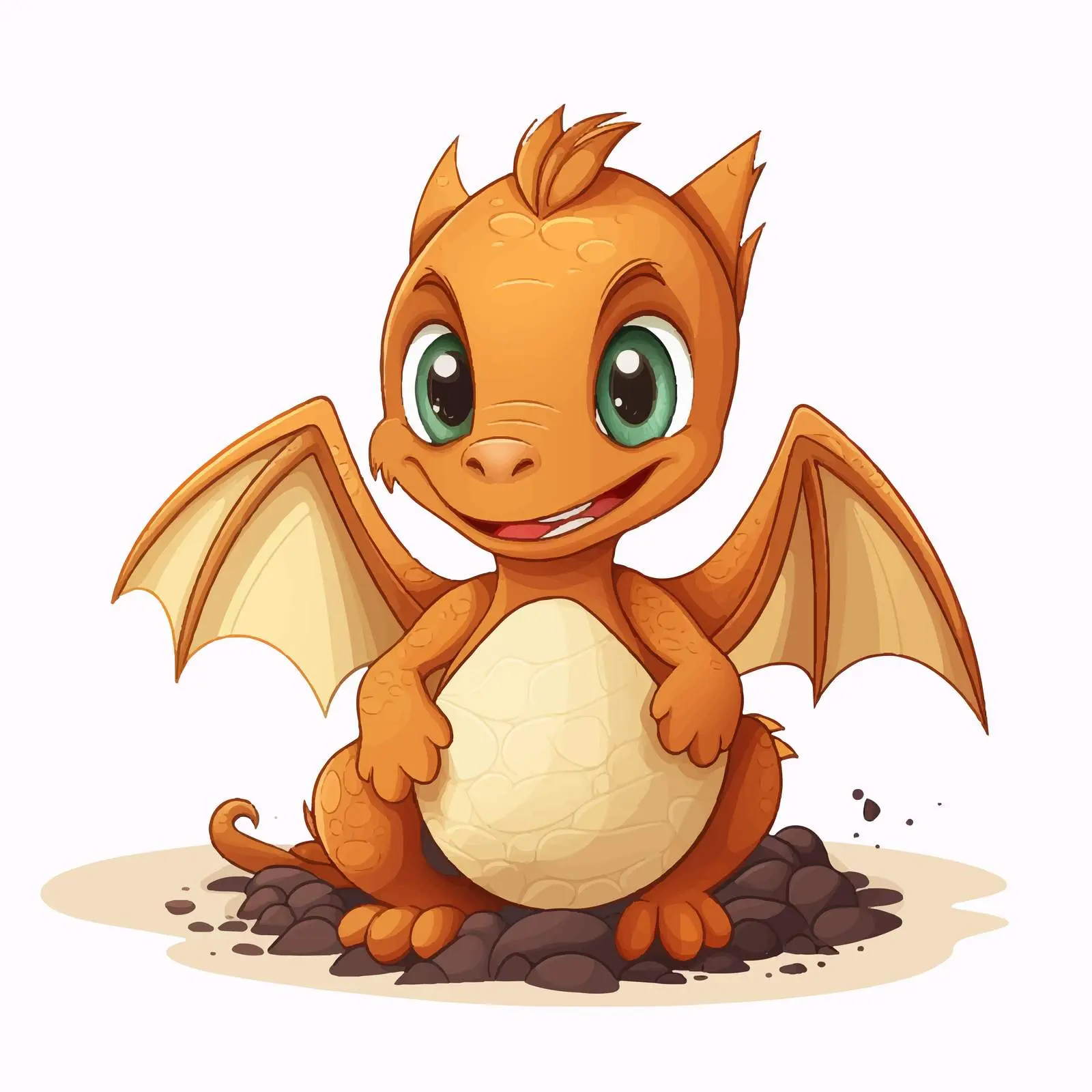 Cartoon Dragon Character Hatching from Egg — free download from Dotvec