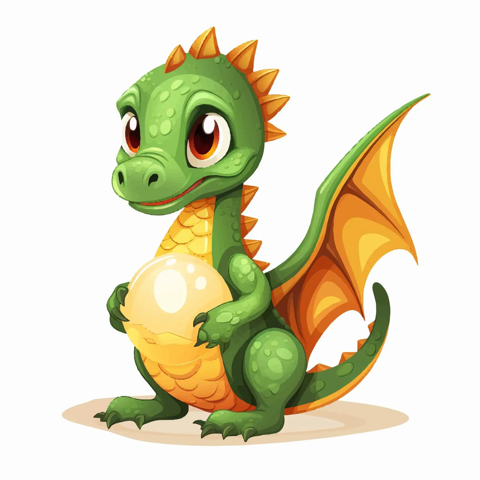 Cartoon Dragon Hatched from Egg Illustration — free download from Dotvec
