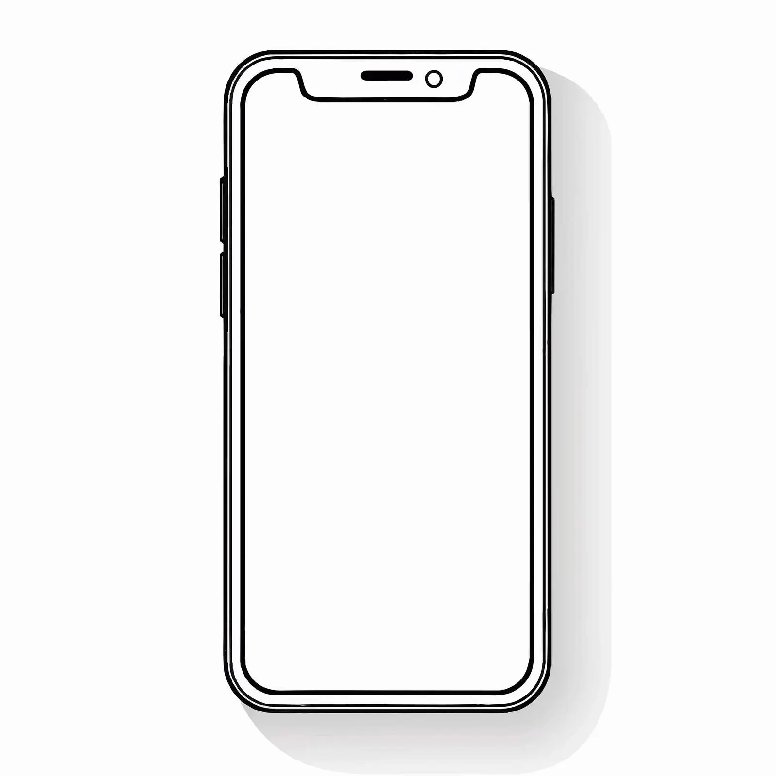 Modern Smartphone Simple Line Drawing Vector — free download from Dotvec