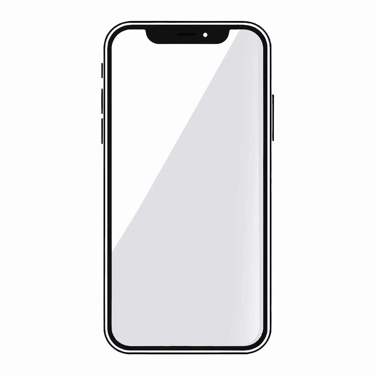 Modern Smartphone Simple Line Drawing Vector — free download from Dotvec