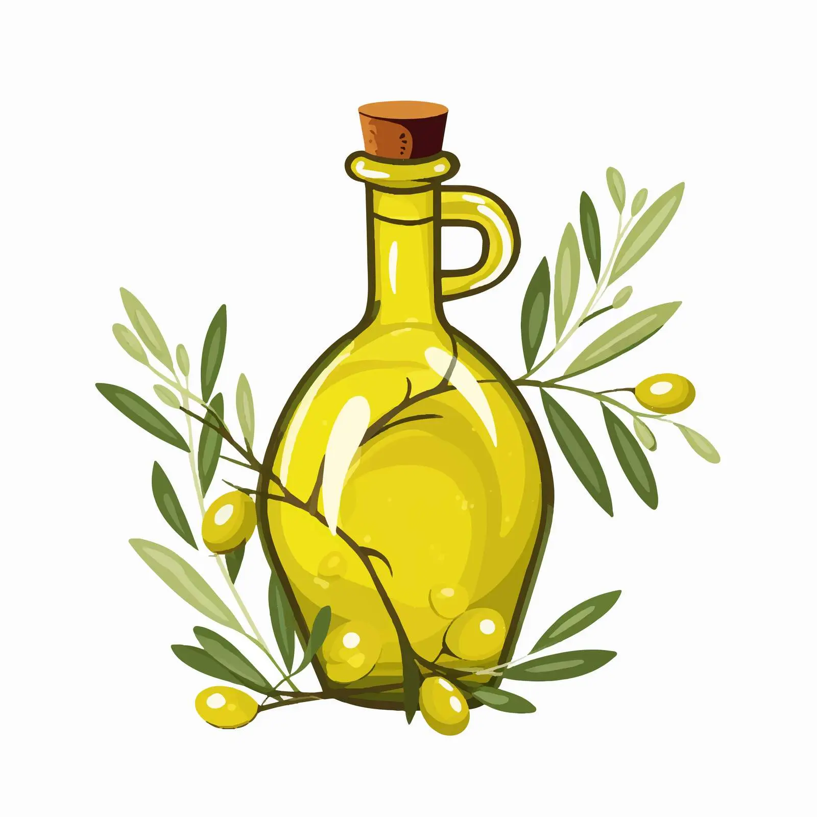 Isolated Cartoon Olive Oil Vector Illustration — free download from Dotvec