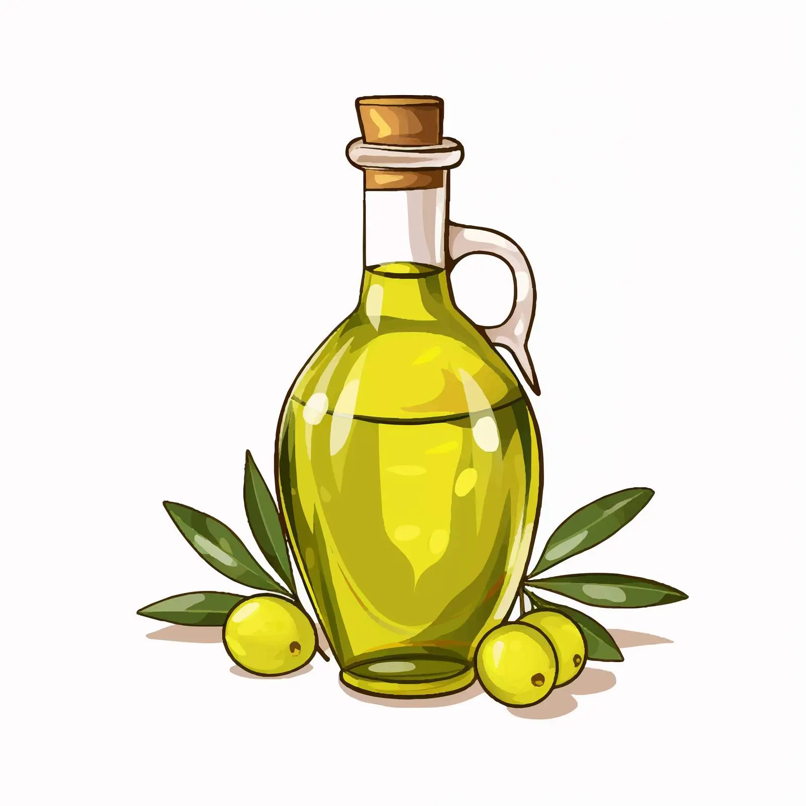 Isolated Cartoon Olive Oil Vector Illustration — free download from Dotvec