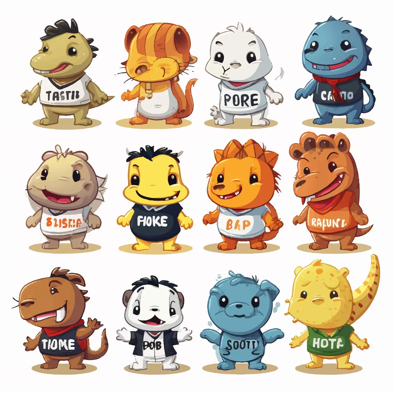 Dinosaur Cartoon Character Logo Design — free download from Dotvec