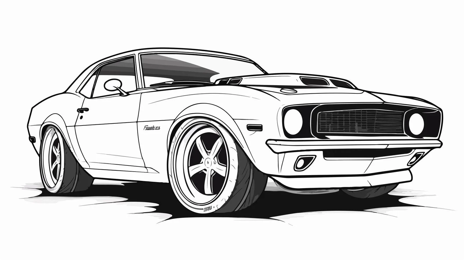 Cartoon Car Line Drawing — free download from Dotvec