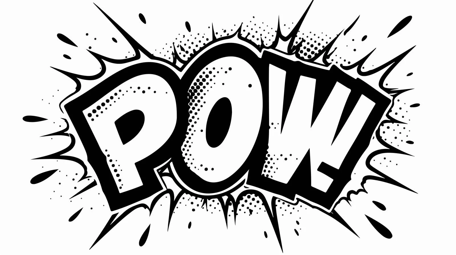 Black and White Cartoon Comic Book — free download from Dotvec