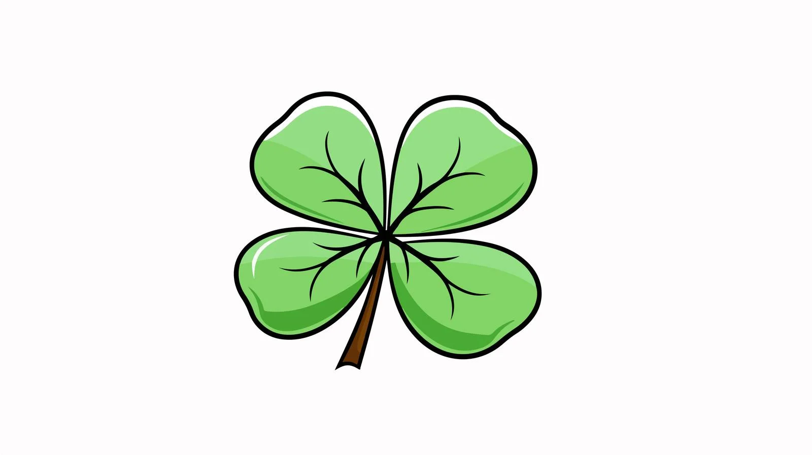 Cartoon Four Leaf Clover Drawing — free download from Dotvec